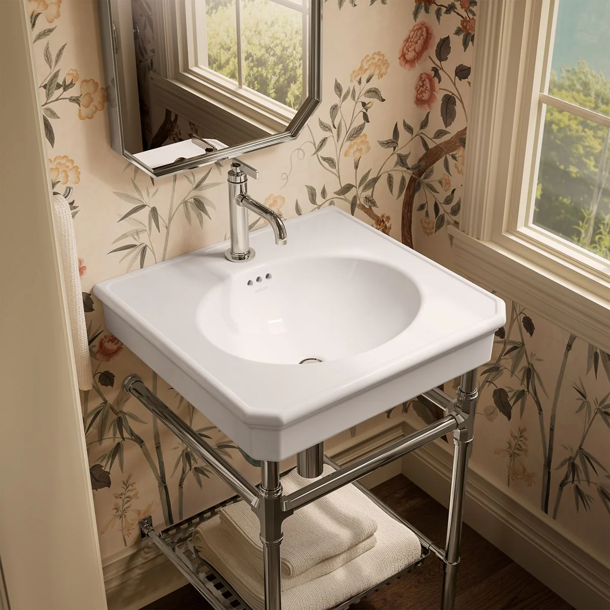 KOHLER K-38224-1 Claude 24" rectangular pedestal/console table bathroom sink - Image 10