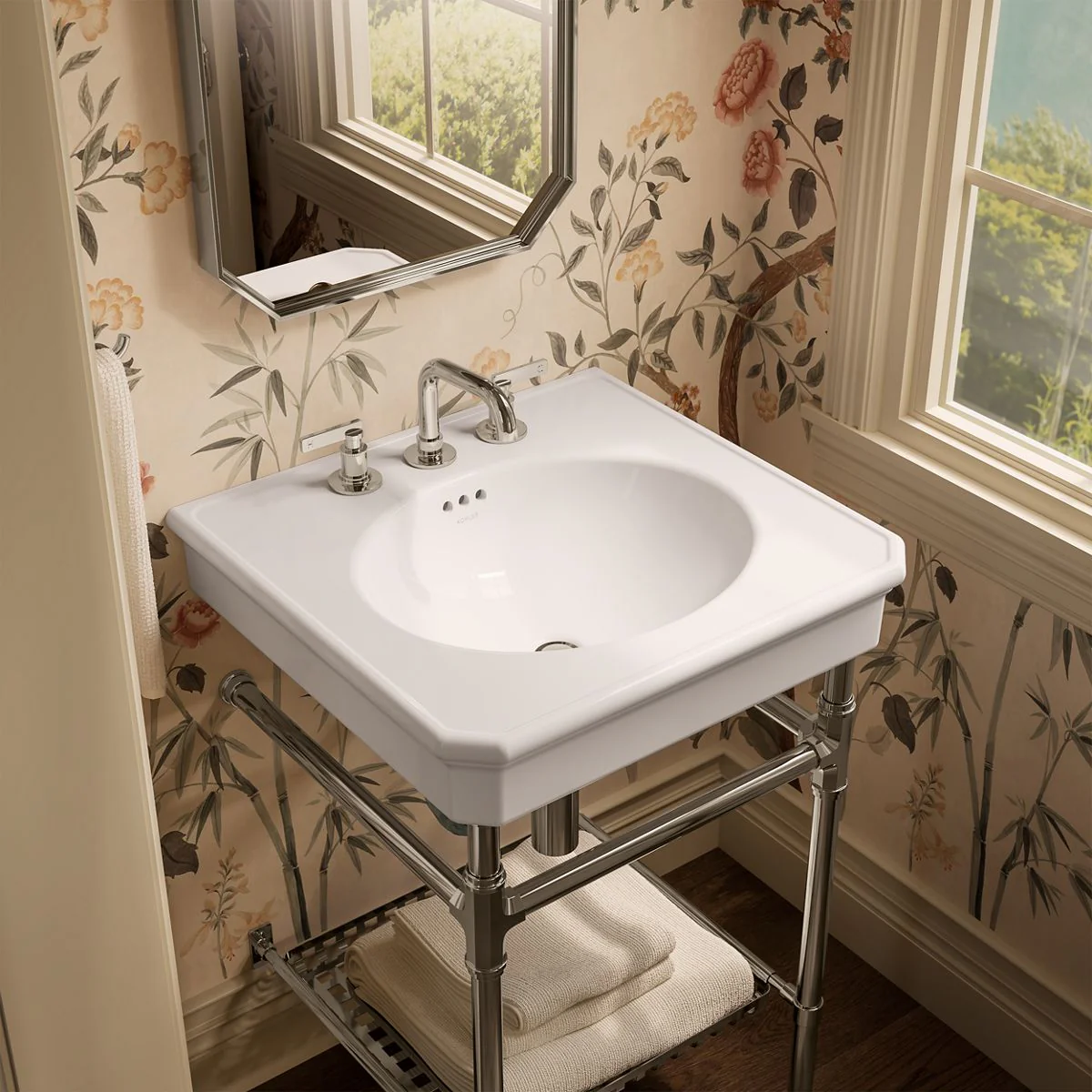 KOHLER K-38224-8 Claude 24" rectangular pedestal/console table bathroom sink - Image 10