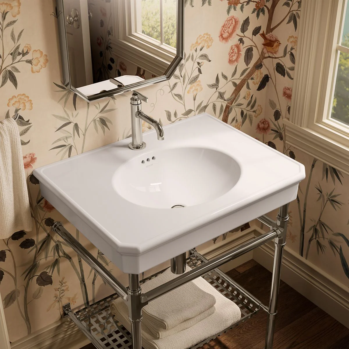 KOHLER K-38225-1 Claude 30" rectangular pedestal/console table bathroom sink - Image 10