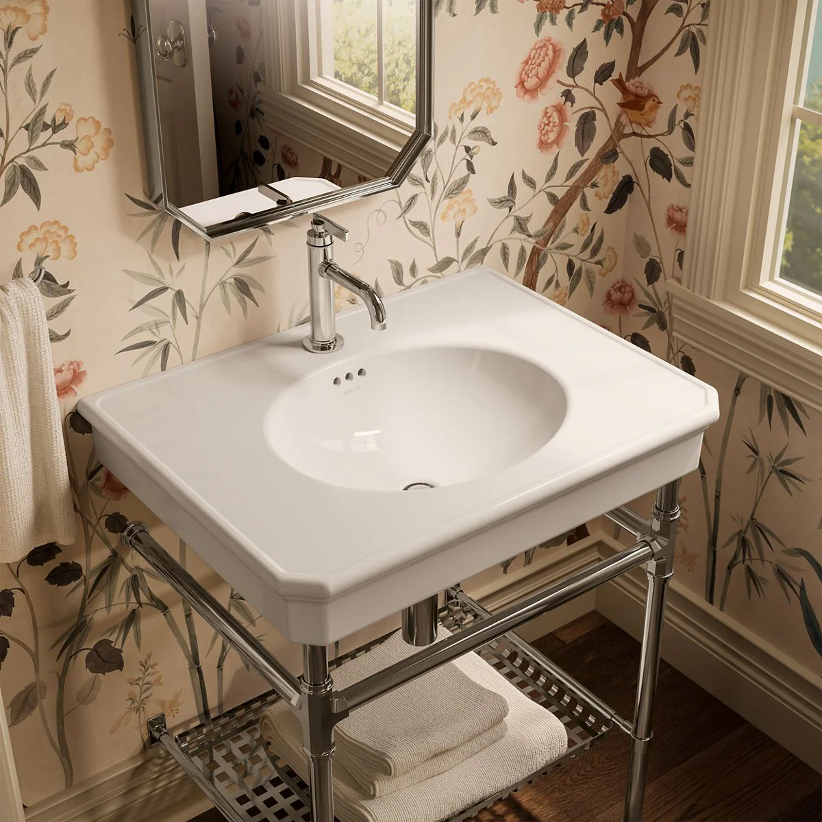 KOHLER K-38225-1 Claude 30" rectangular pedestal/console table bathroom sink - Image 4
