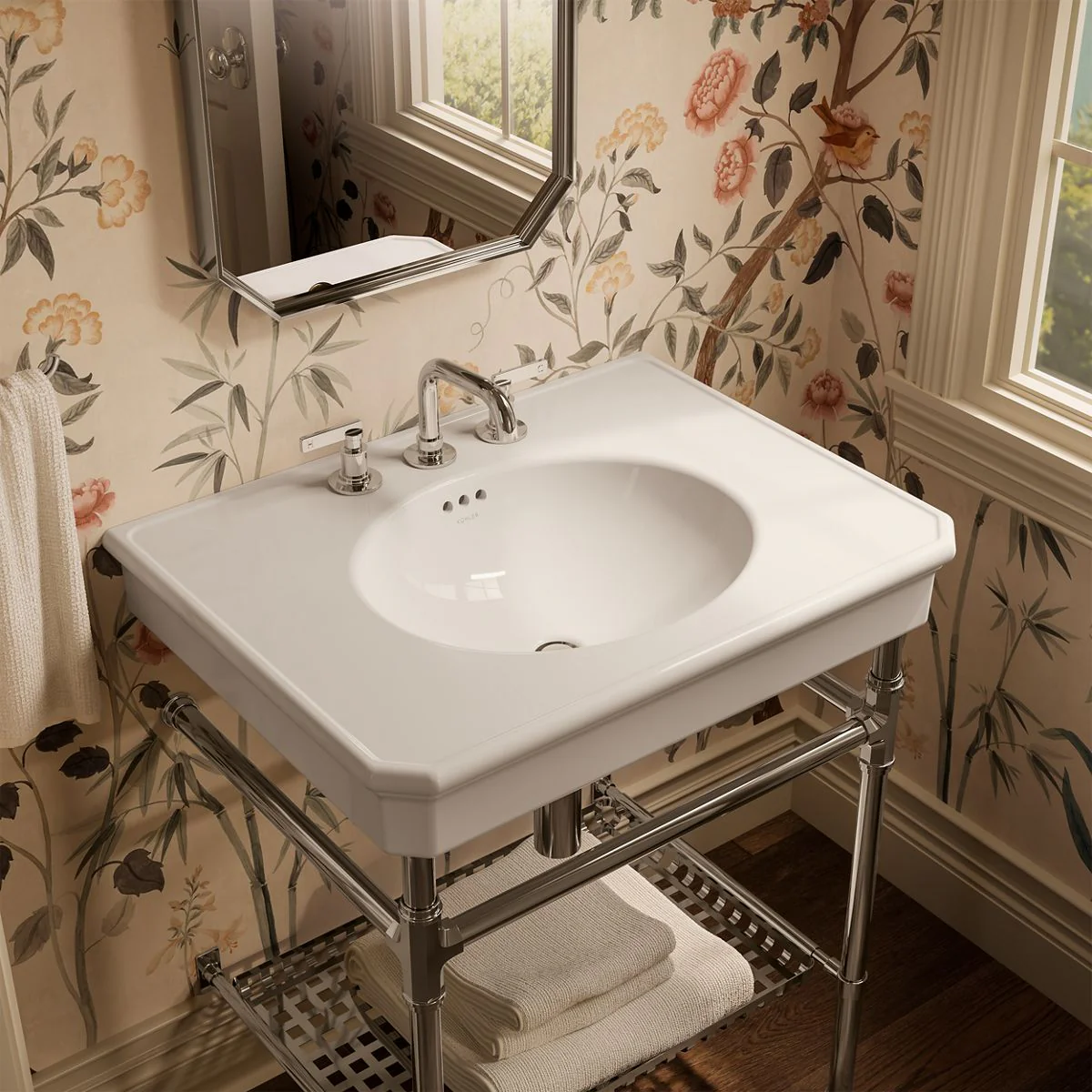 KOHLER K-38225-8 Claude 30" rectangular pedestal/console table bathroom sink - Image 4