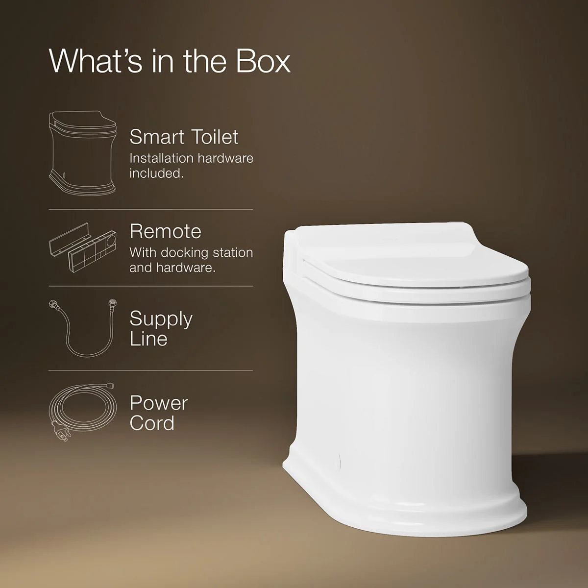 KOHLER K-38493 Claude One-piece elongated smart toilet, dual-flush - Image 8