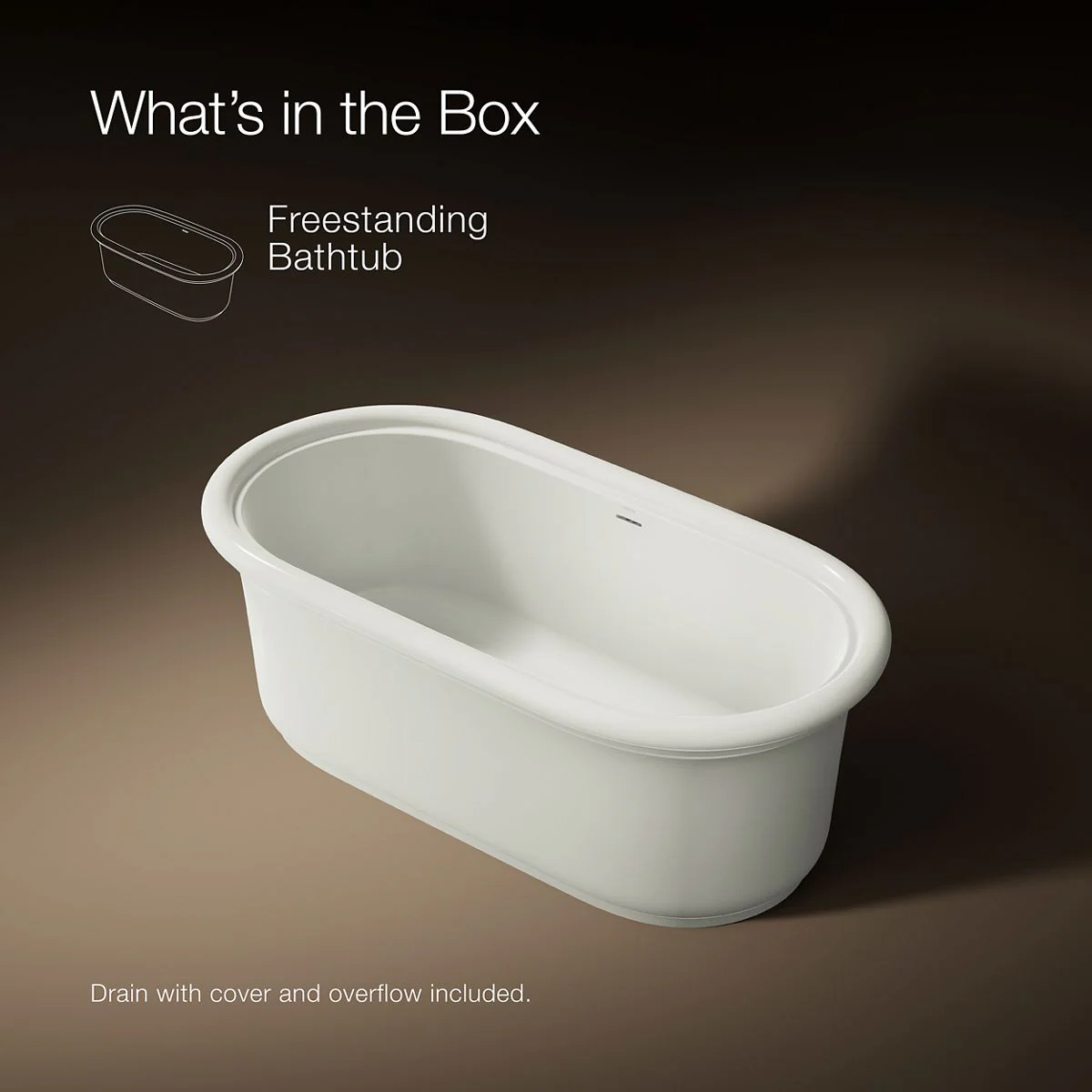 KOHLER K-38859 Claude 65-3/4" x 33-1/2" freestanding bath - Image 5
