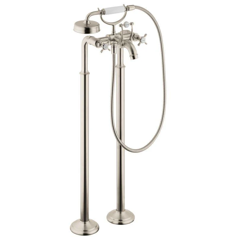 AXOR 16547001 Montreux Roman Tub Filler Faucet Free Standing with Diverter 5 Techniflex Hose and 2.5 GPM Single Function Hand Shower Less Valve in Chrome - Image 2