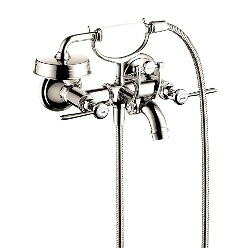 AXOR 16551001 Montreux Roman Tub Filler Faucet Wall Mounted with Diverter Metal Lever Handles and 2.5 GPM Single Function Hand Shower Less Valve in Chrome - Image 3