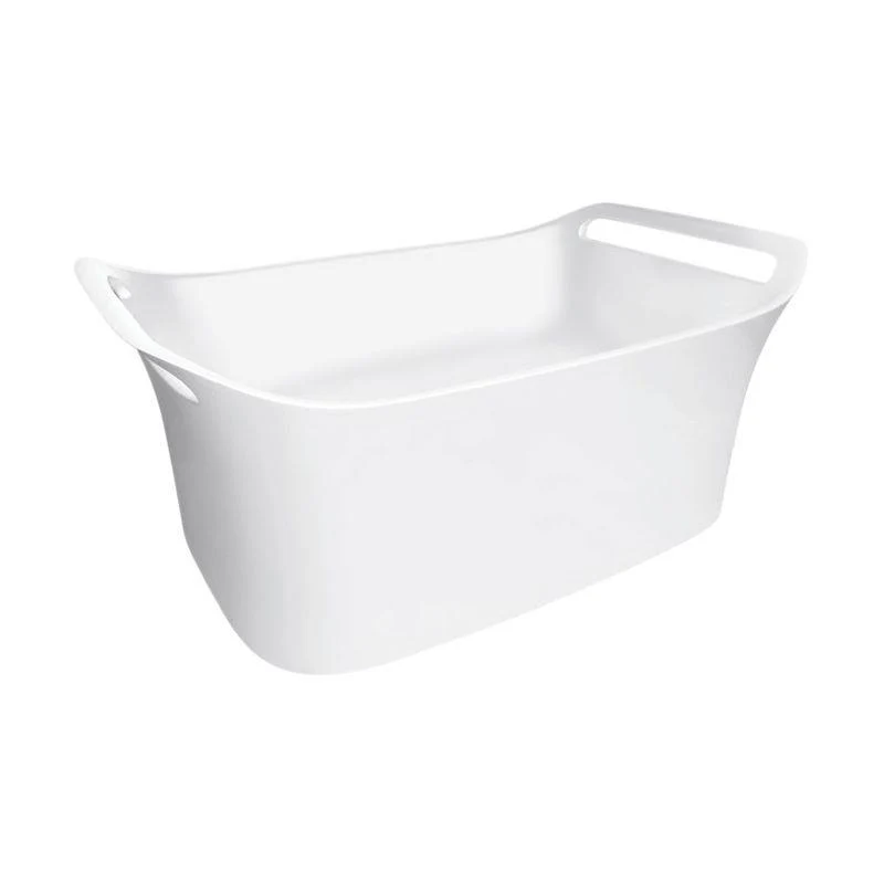 AXOR 11302000 Urquiola Oval Wall Mounted Bathroom Sink with Integrated Towel Holders