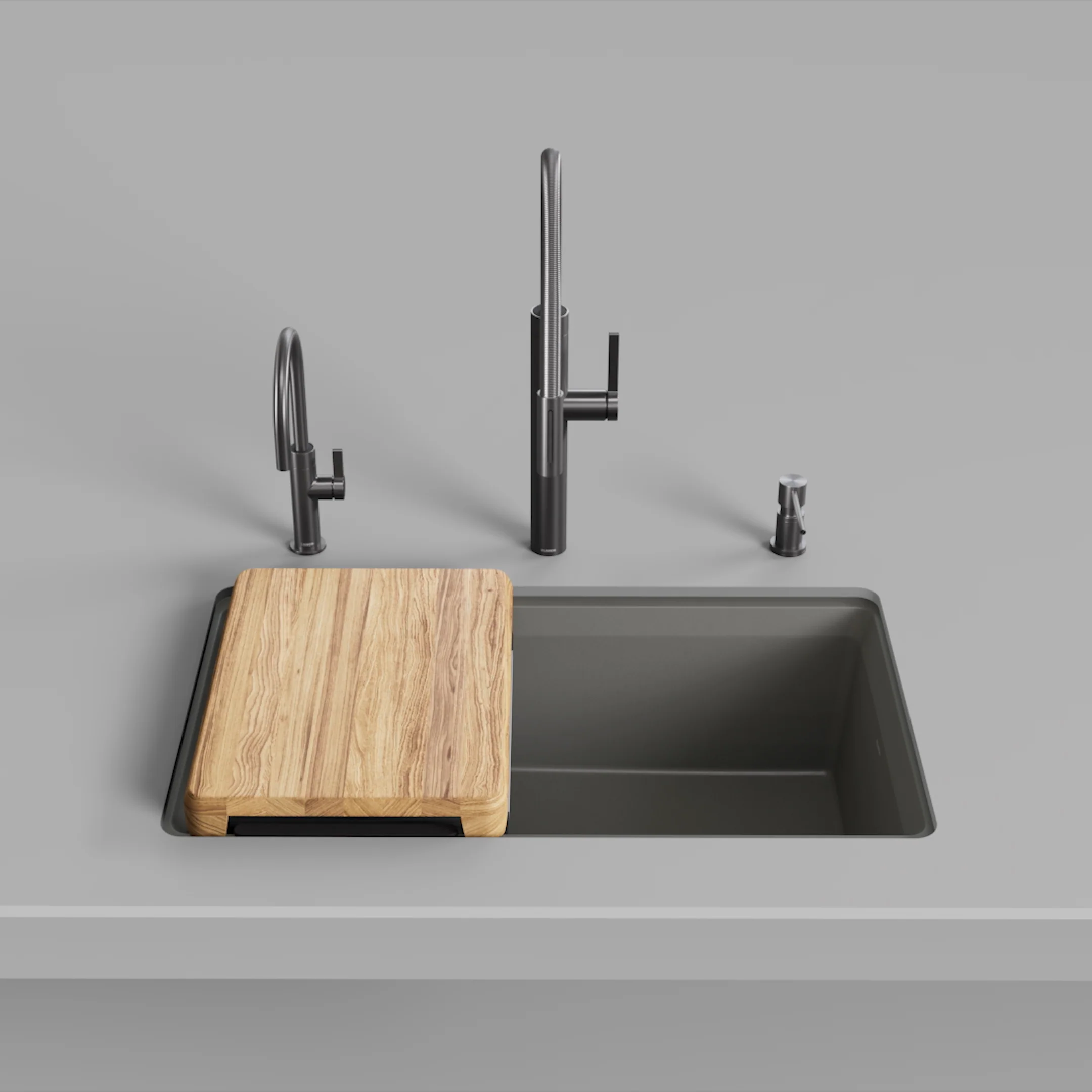 BLANCO Inteos SILGRANIT 33" Single Bowl Reversible Undermount Workstation Kitchen Sink - Image 24