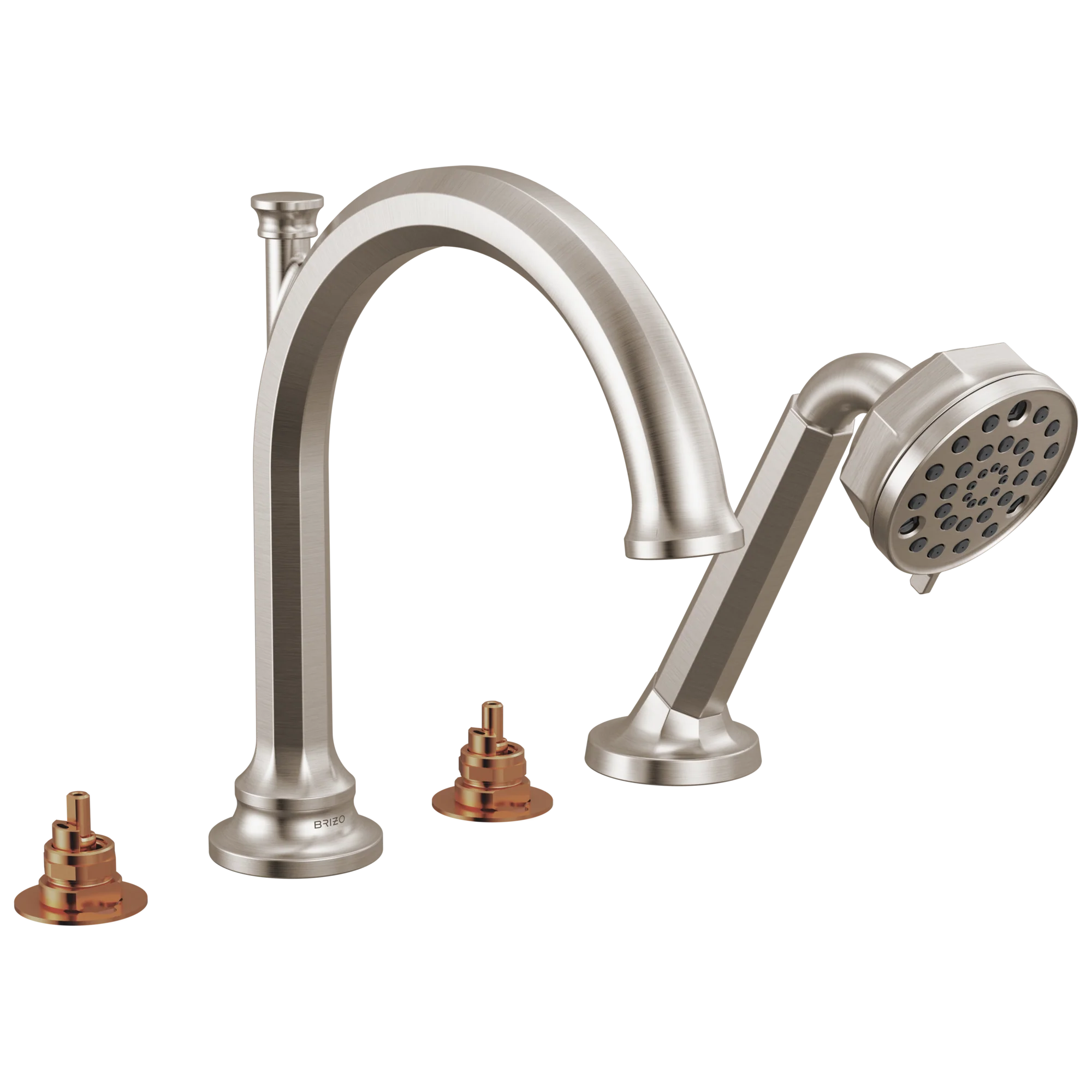 Brizo Beauclere T67465 Roman Tub Faucet With Handshower - Less Handles - Image 2