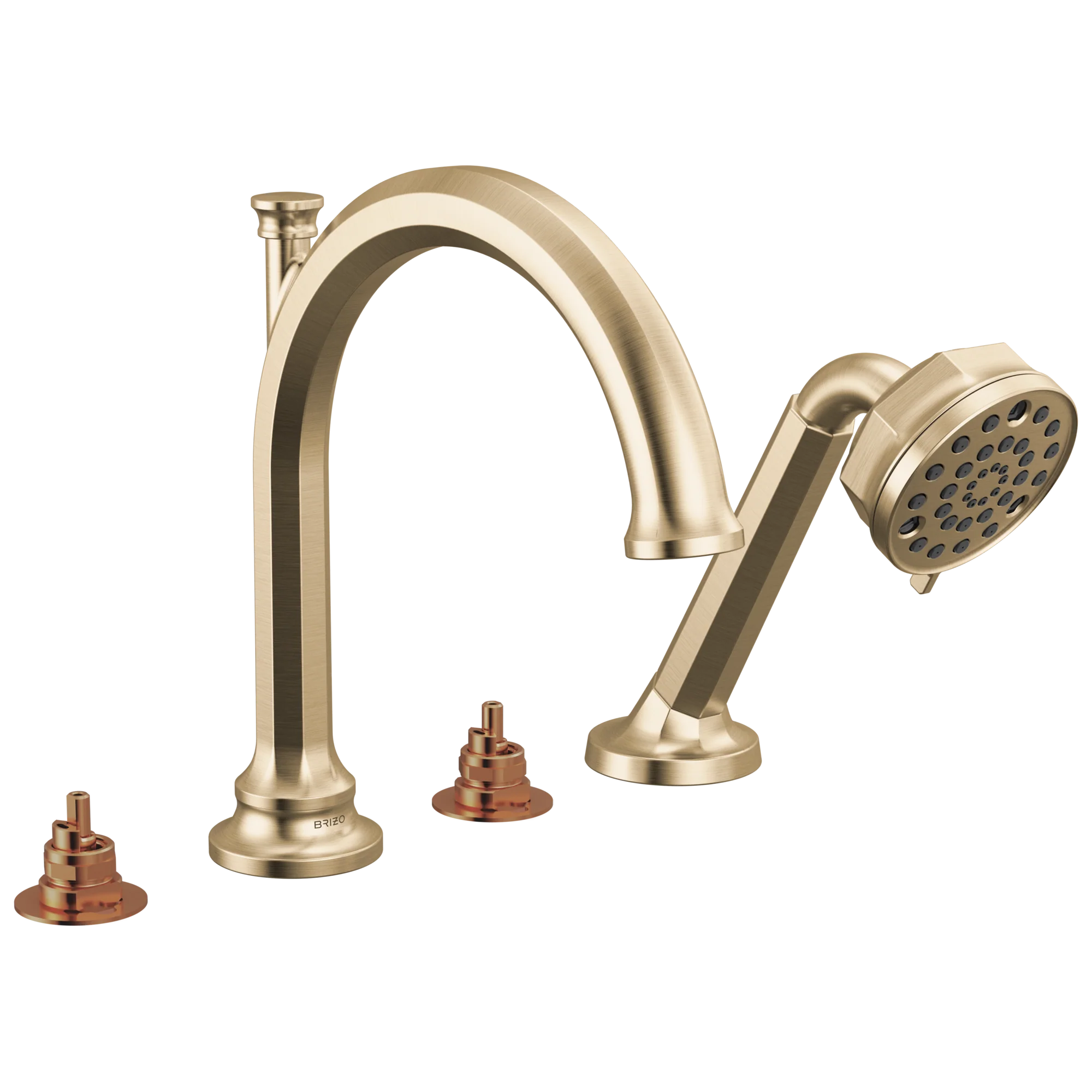 Brizo Beauclere T67465 Roman Tub Faucet With Handshower - Less Handles - Image 3