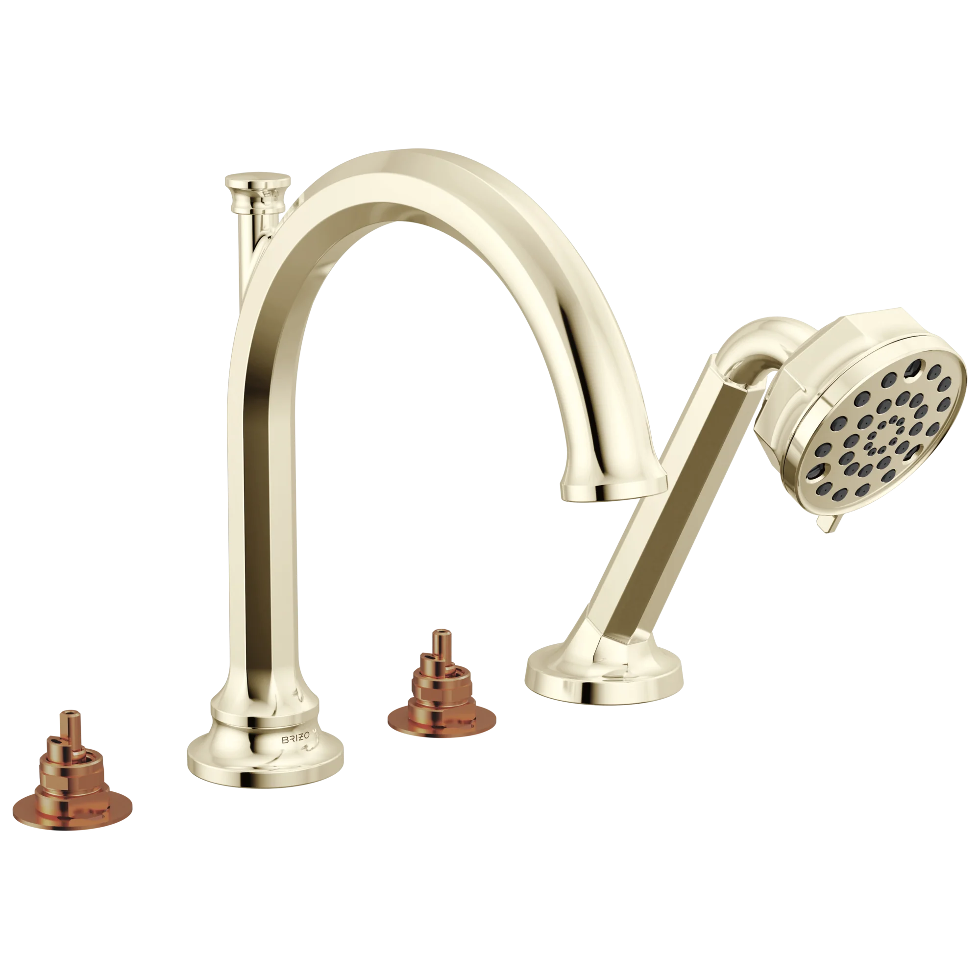 Brizo Beauclere T67465 Roman Tub Faucet With Handshower - Less Handles - Image 5