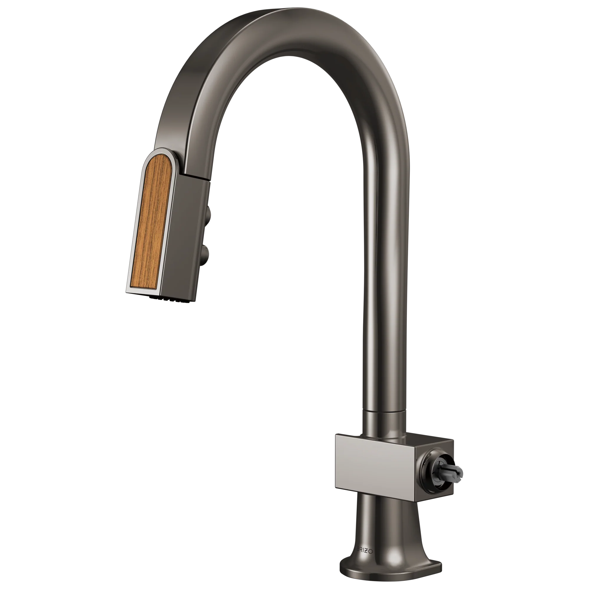 Brizo Frank Lloyd Wright 63922LF Pull-Down Prep Faucet with Arc Spout and Wood Wand - Less Handle