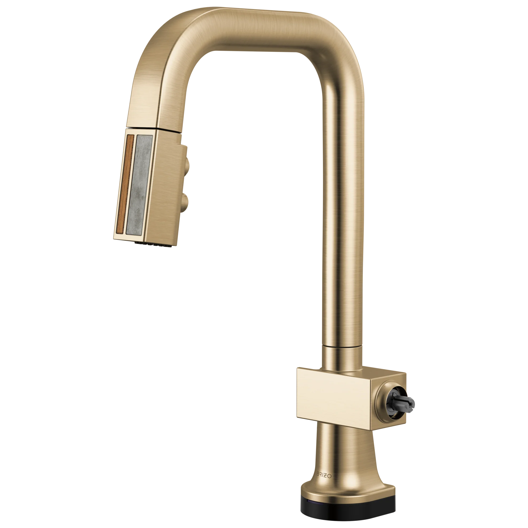 Brizo Frank Lloyd Wright 64923LF SmartTouch Pull-Down Prep Faucet with Square Spout and Wood/Concrete Wand - Less Handle