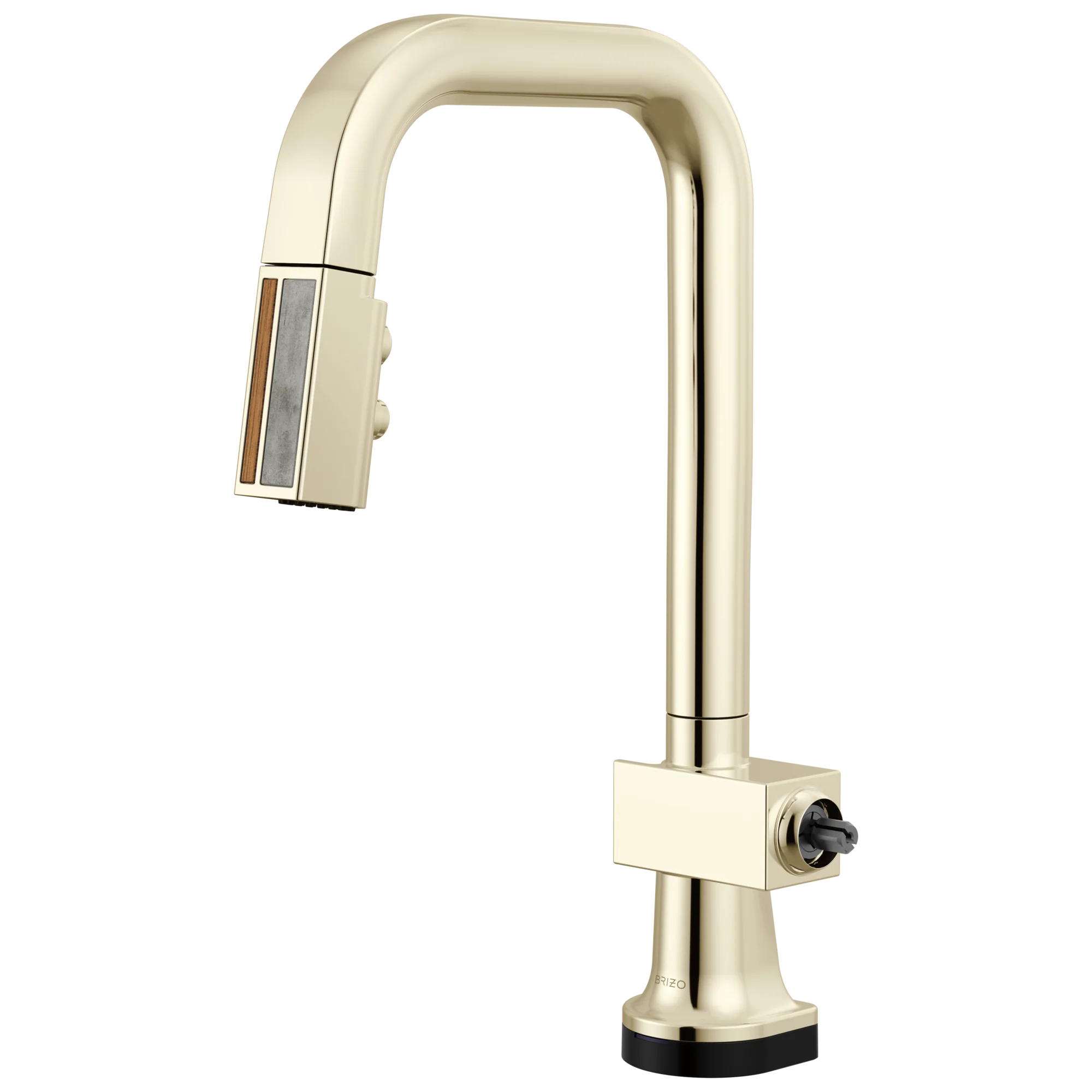 Brizo Frank Lloyd Wright 64923LF SmartTouch Pull-Down Prep Faucet with Square Spout and Wood/Concrete Wand - Less Handle