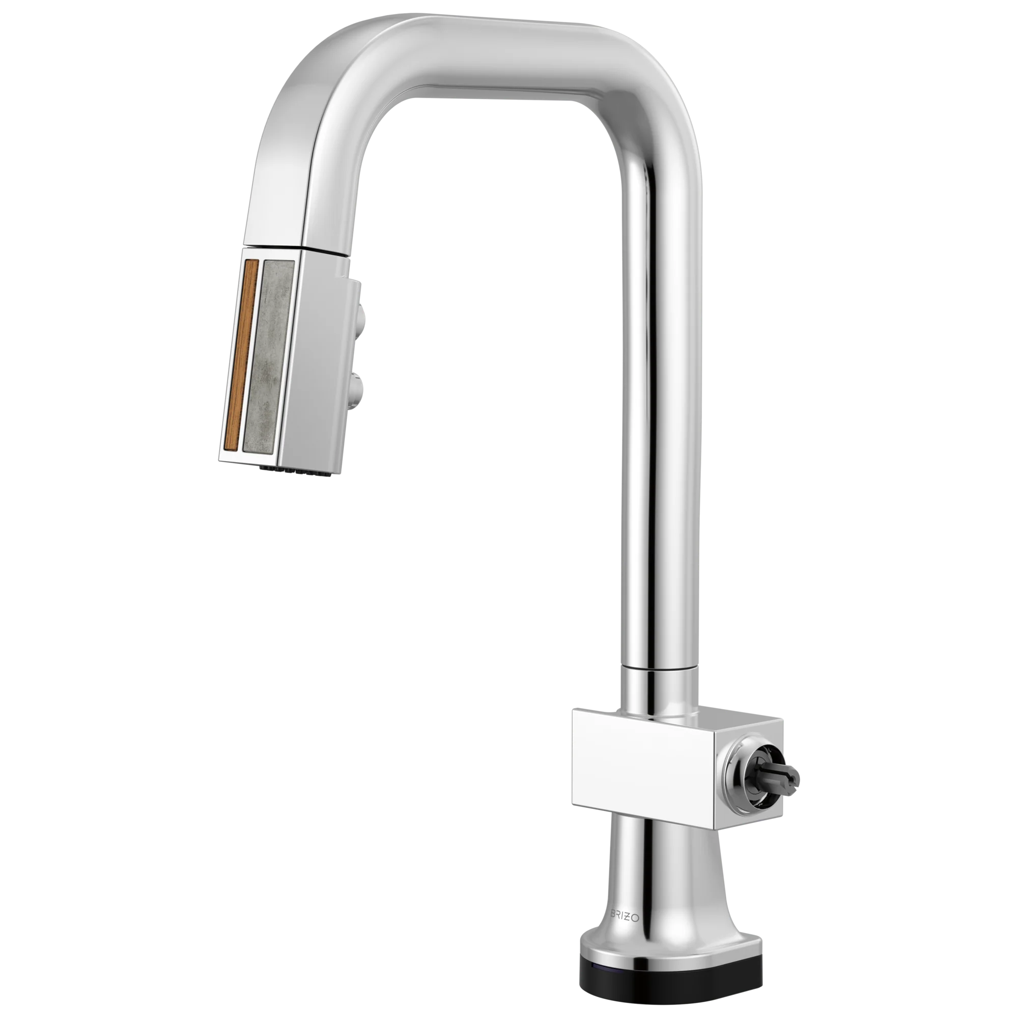 Brizo Frank Lloyd Wright 64923LF SmartTouch Pull-Down Prep Faucet with Square Spout and Wood/Concrete Wand - Less Handle