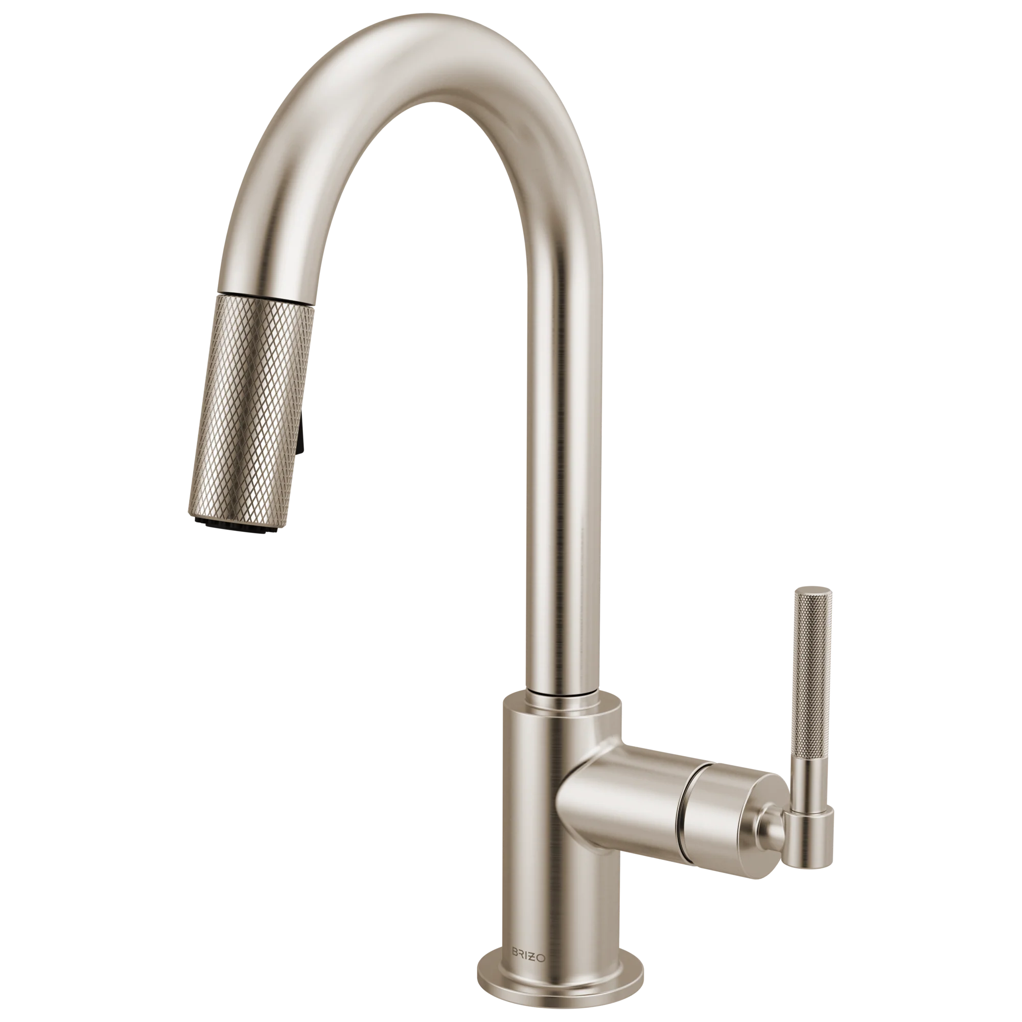Brizo Litze 63943LF Pull-Down Prep Faucet with Arc Spout - Knurled Handle - Image 2