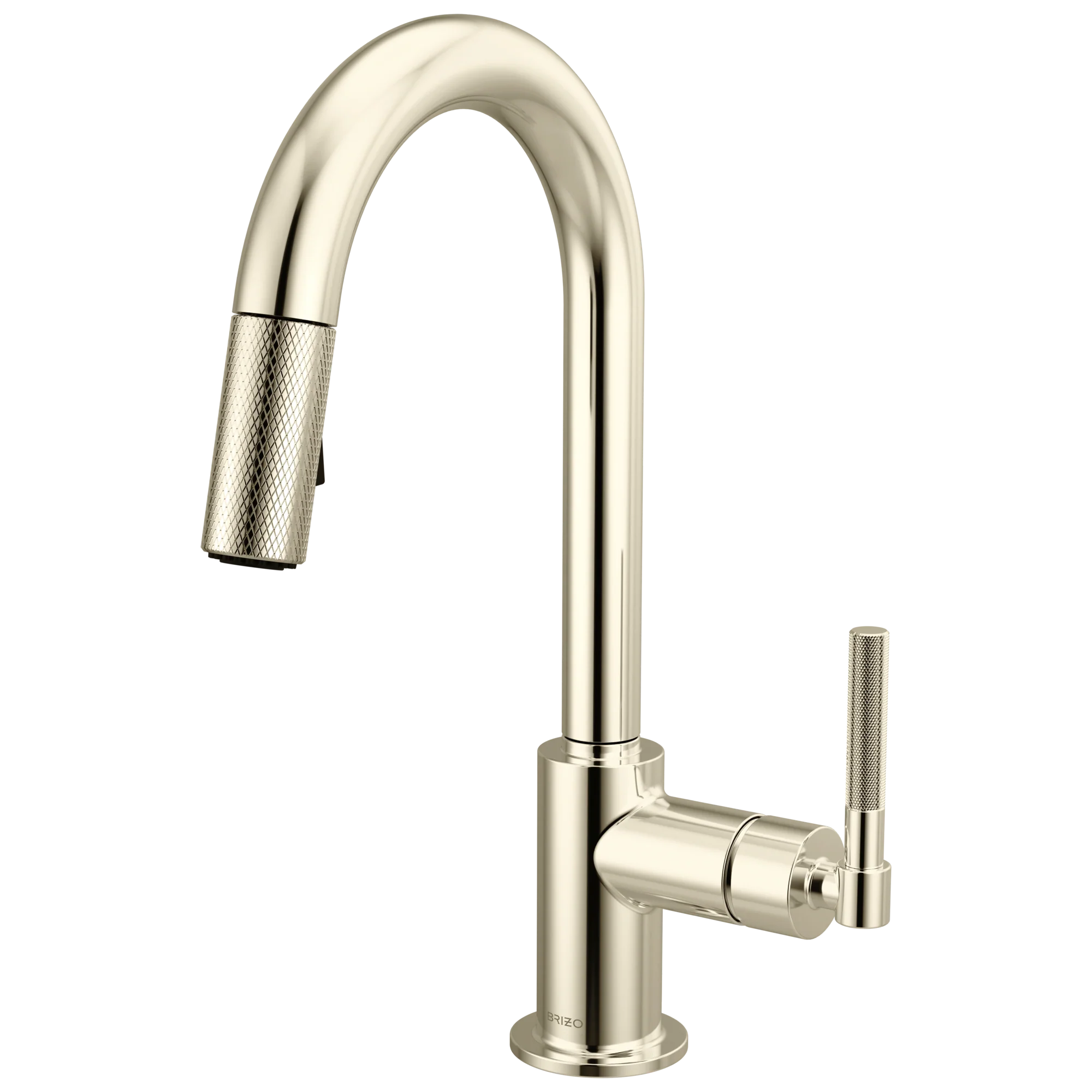 Brizo Litze 63943LF Pull-Down Prep Faucet with Arc Spout - Knurled Handle - Image 3