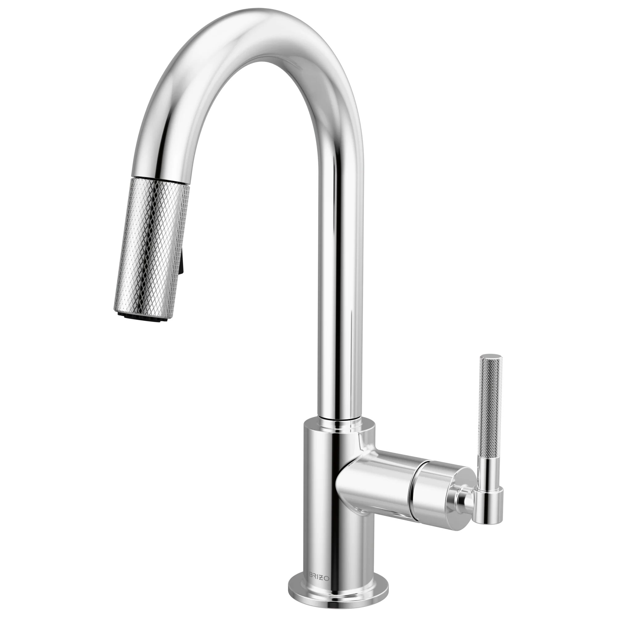 Brizo Litze 63943LF Pull-Down Prep Faucet with Arc Spout - Knurled Handle - Image 4