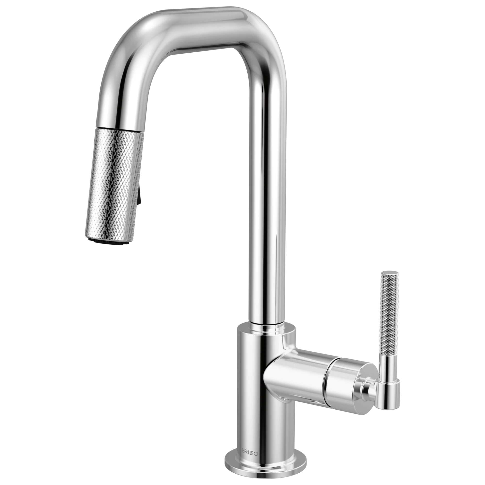 Brizo Litze 63953LF Pull-Down Prep Faucet with Square Spout - Knurled Handle - Image 5