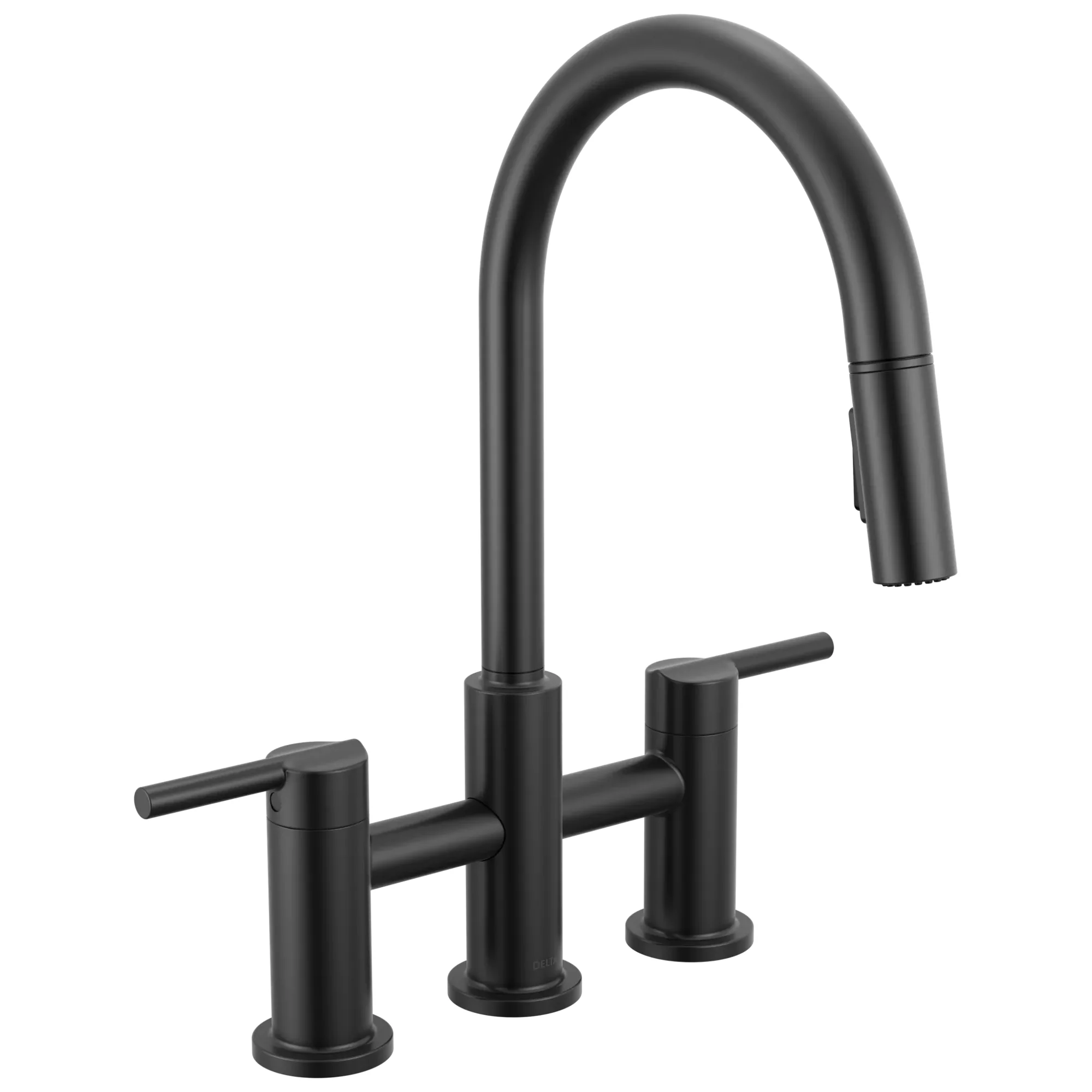 Delta Nicoli 39876LF Two Handle Pull-Down Bridge Kitchen Faucet - Image 2
