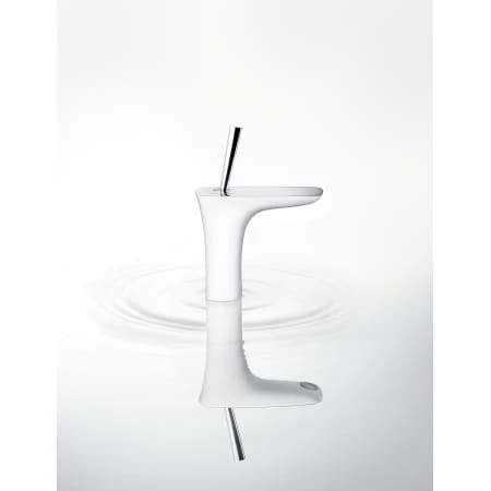 hansgrohe 15070001 Pura Vida 1.2 GPM Single Hole Bathroom Faucet with Eco Right in Chrome - Image 2