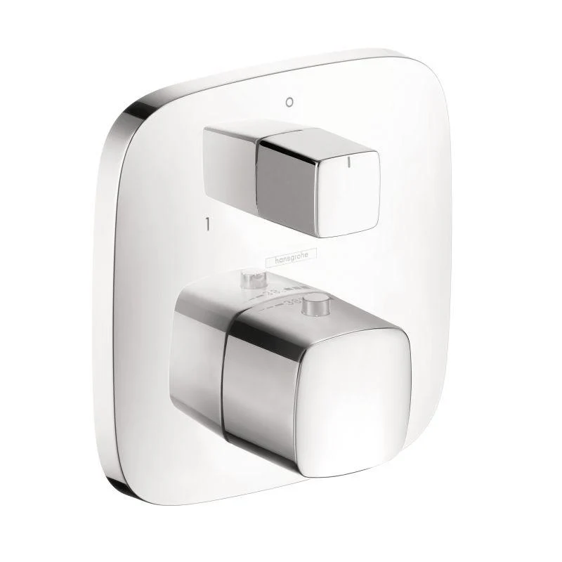 hansgrohe 15771001 Pura Vida Thermostatic Valve Trim with Integrated Diverter and Volume Controls - Less Valve in Chrome