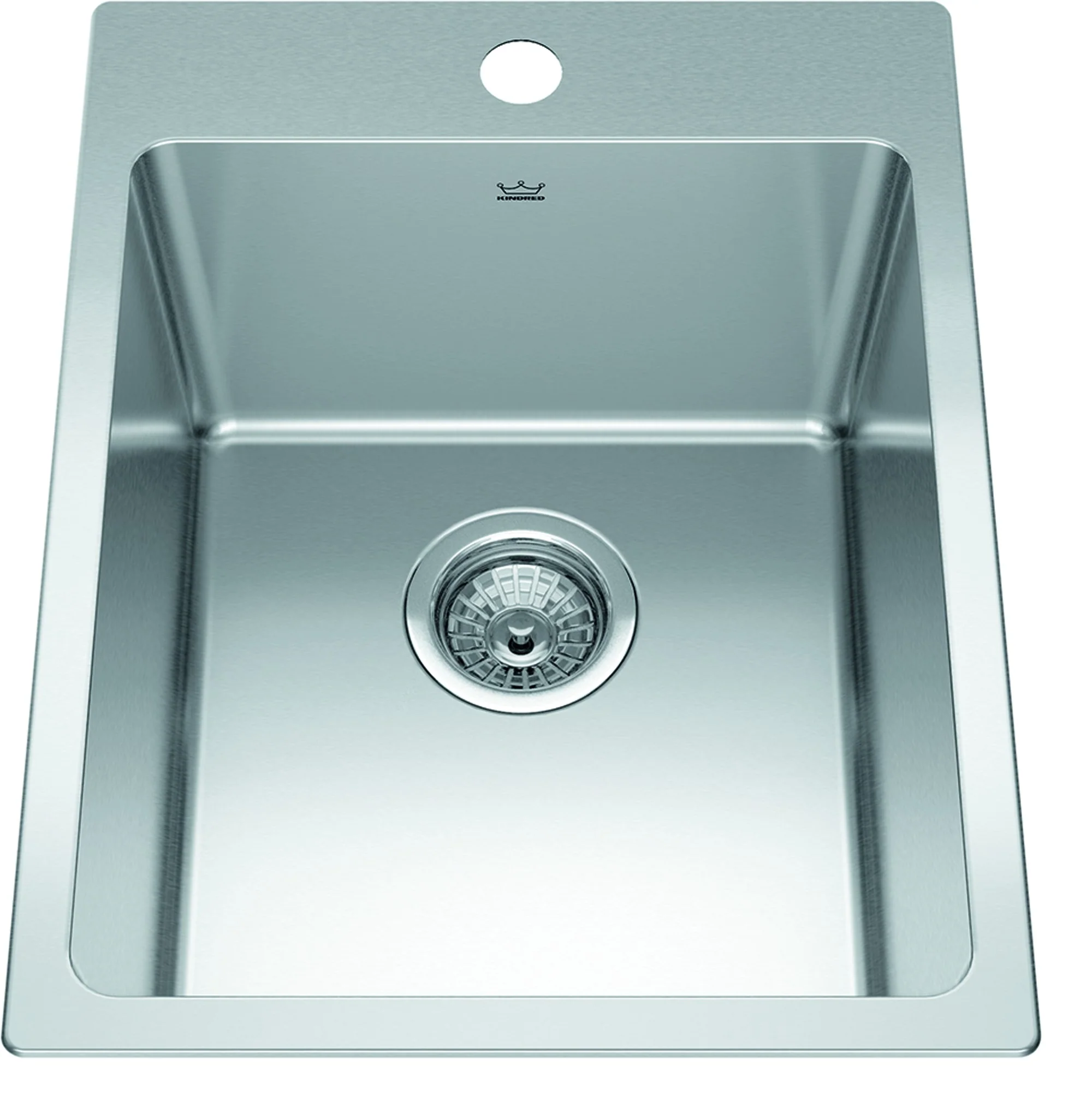 Kindred Brookmore Drop-In Single Bowl 15.9 x 20.9 in Stainless Steel Kitchen Sink