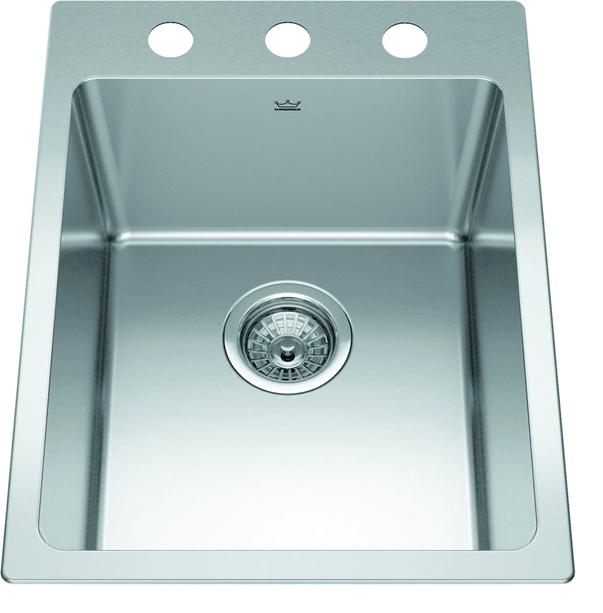 Kindred Brookmore Drop-In Single Bowl 15.9 x 20.9 in Stainless Steel Kitchen Sink - Image 2