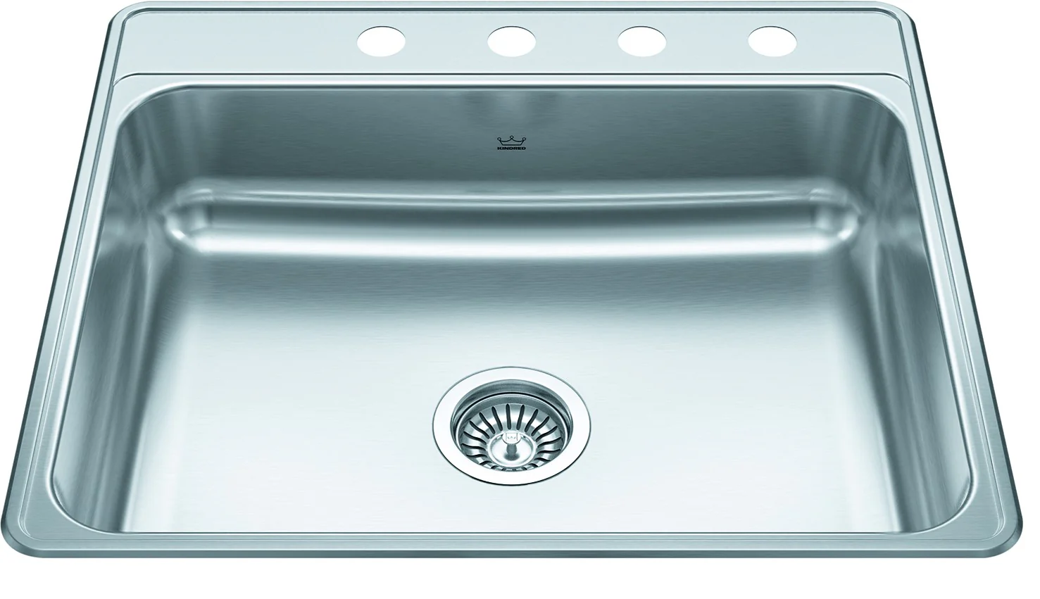 Kindred Creemore CSLA2522-6 Drop-In Single Bowl 25 x 22 in Stainless Steel Kitchen Sink