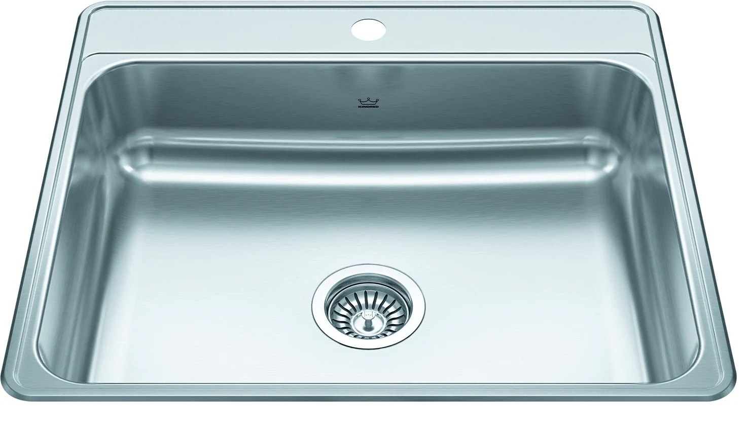 Kindred Creemore CSLA2522-6 Drop-In Single Bowl 25 x 22 in Stainless Steel Kitchen Sink - Image 2