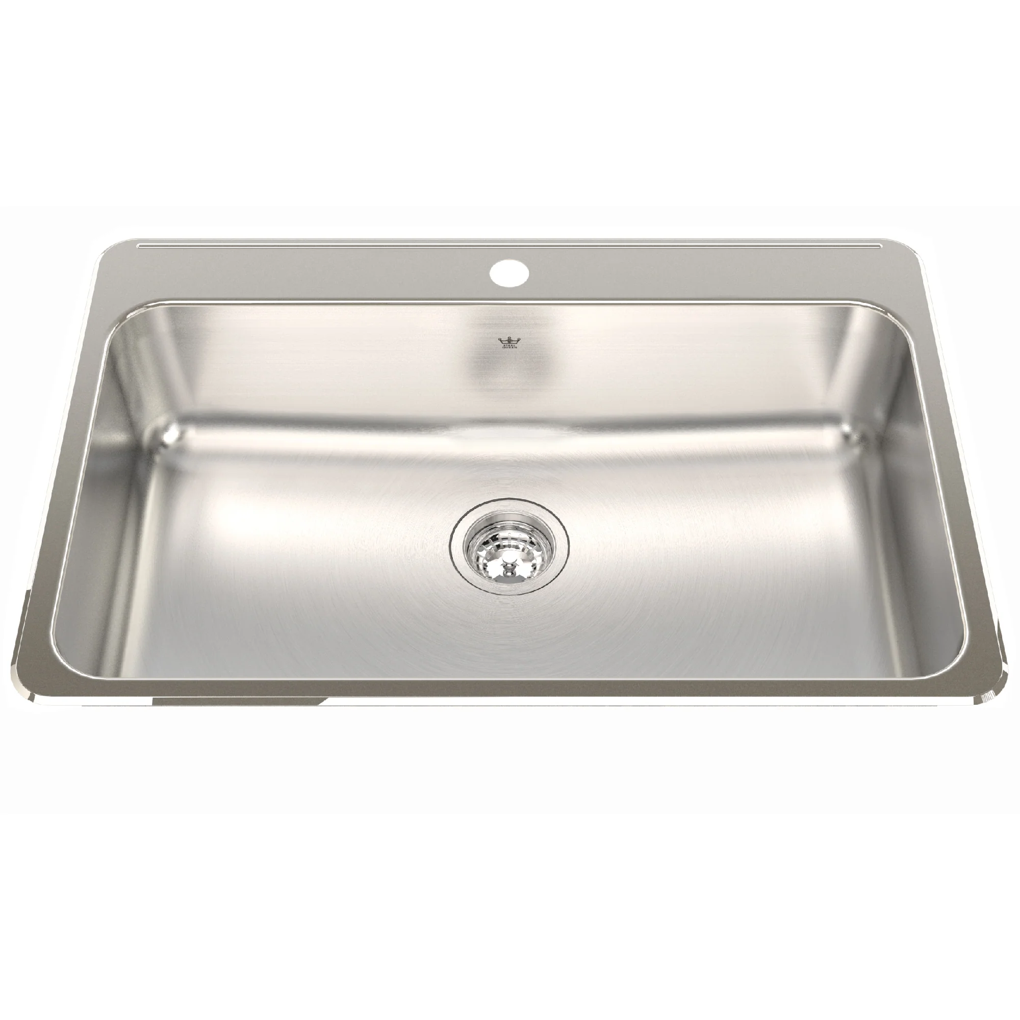 Kindred Steel Queen Drop-In Single Bowl 31.25 x 20.5 in Stainless Steel Kitchen Sink
