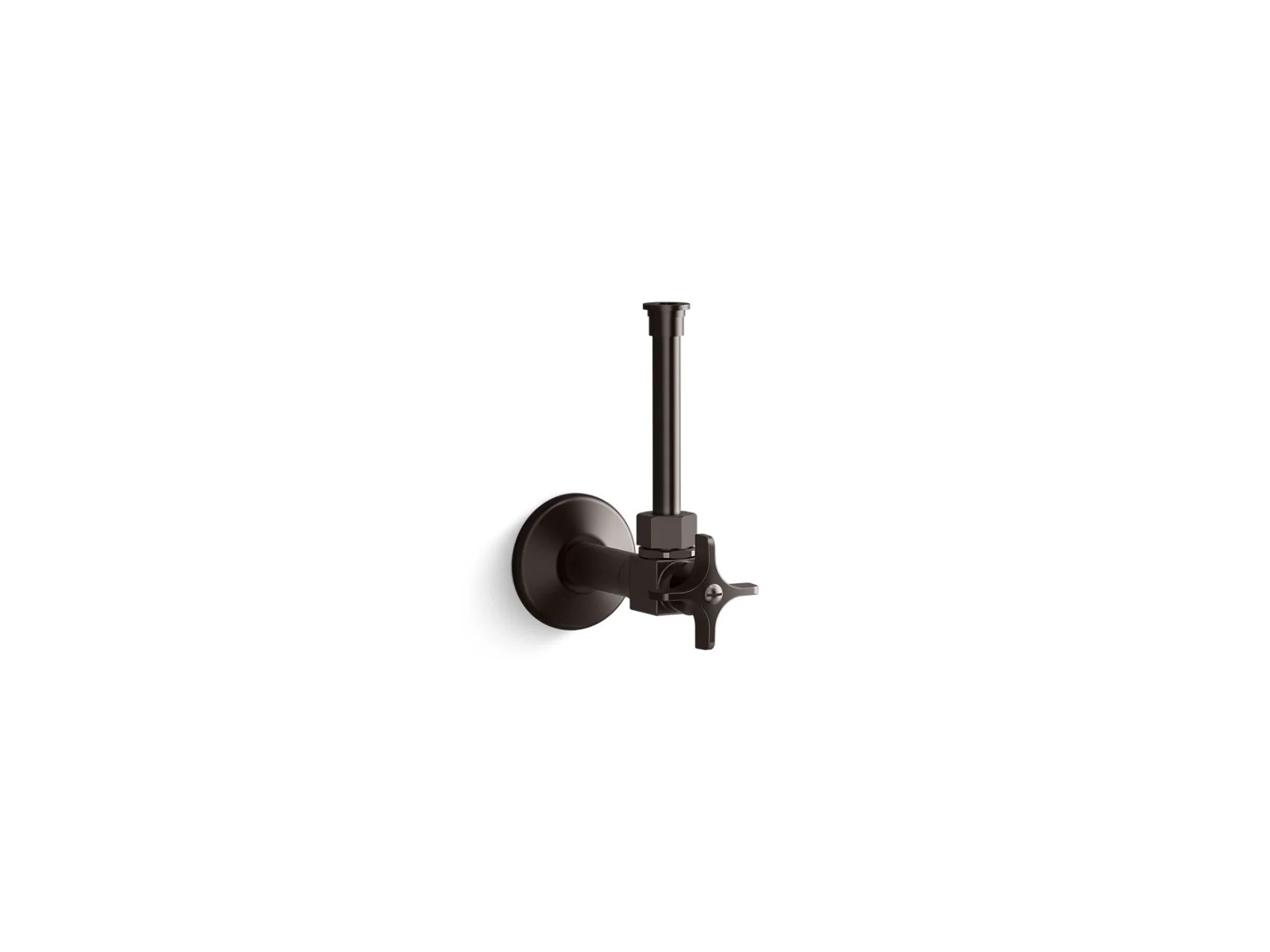 KOHLER K-7653 1/2" angle supply with stop, cross handle and rigid vertical tube