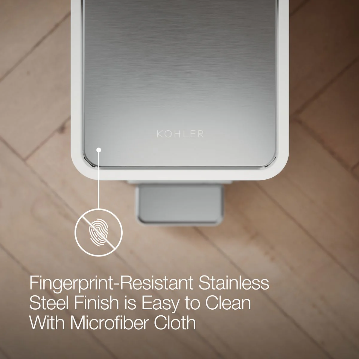 KOHLER K-20957 2.5-gallon slim step trash can - Image 8