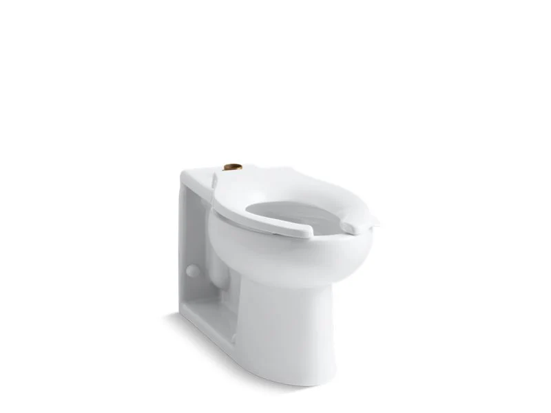 KOHLER K-4386-SS Anglesey Floor-mount top spud antimicrobial flushometer bowl