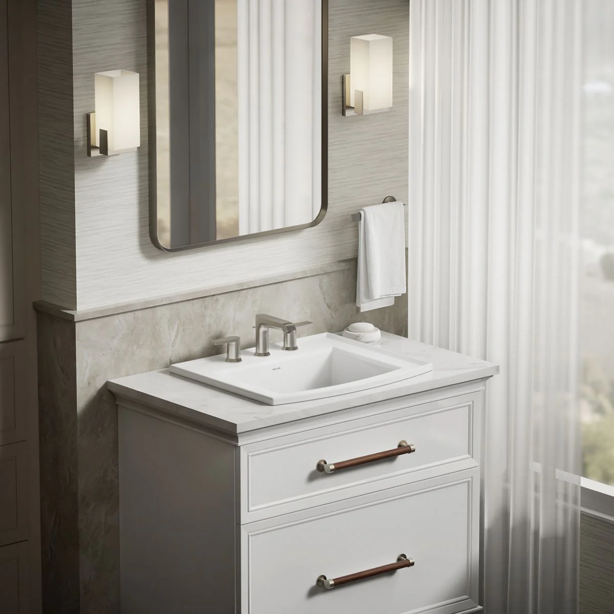 KOHLER K-2356-8 Archer 22-3/4" rectangular drop-in bathroom sink - Image 23