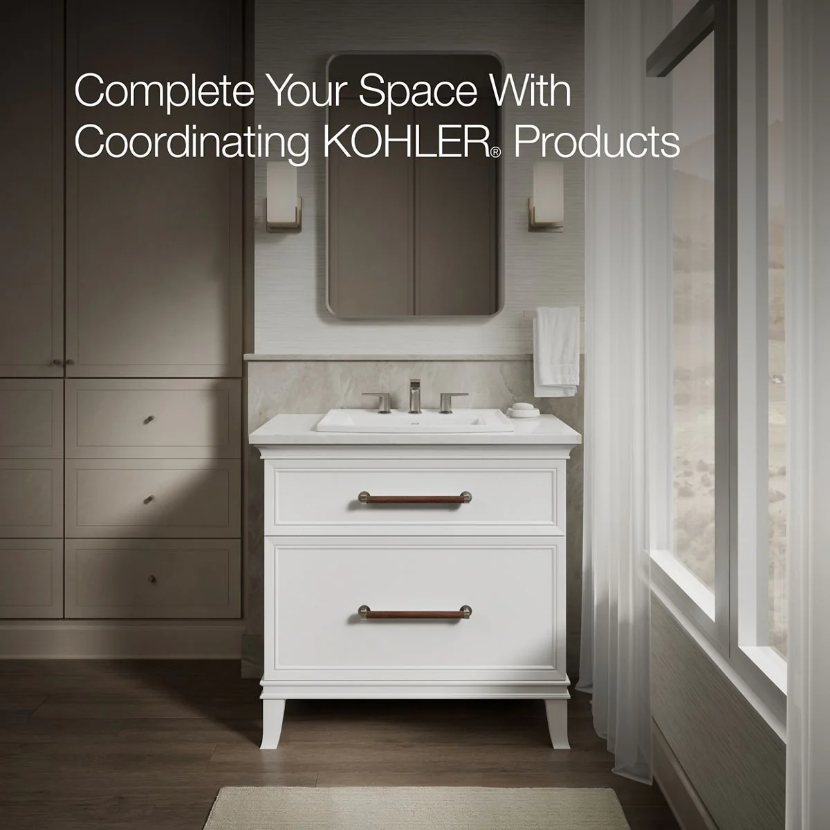 KOHLER K-2356-8 Archer 22-3/4" rectangular drop-in bathroom sink - Image 24