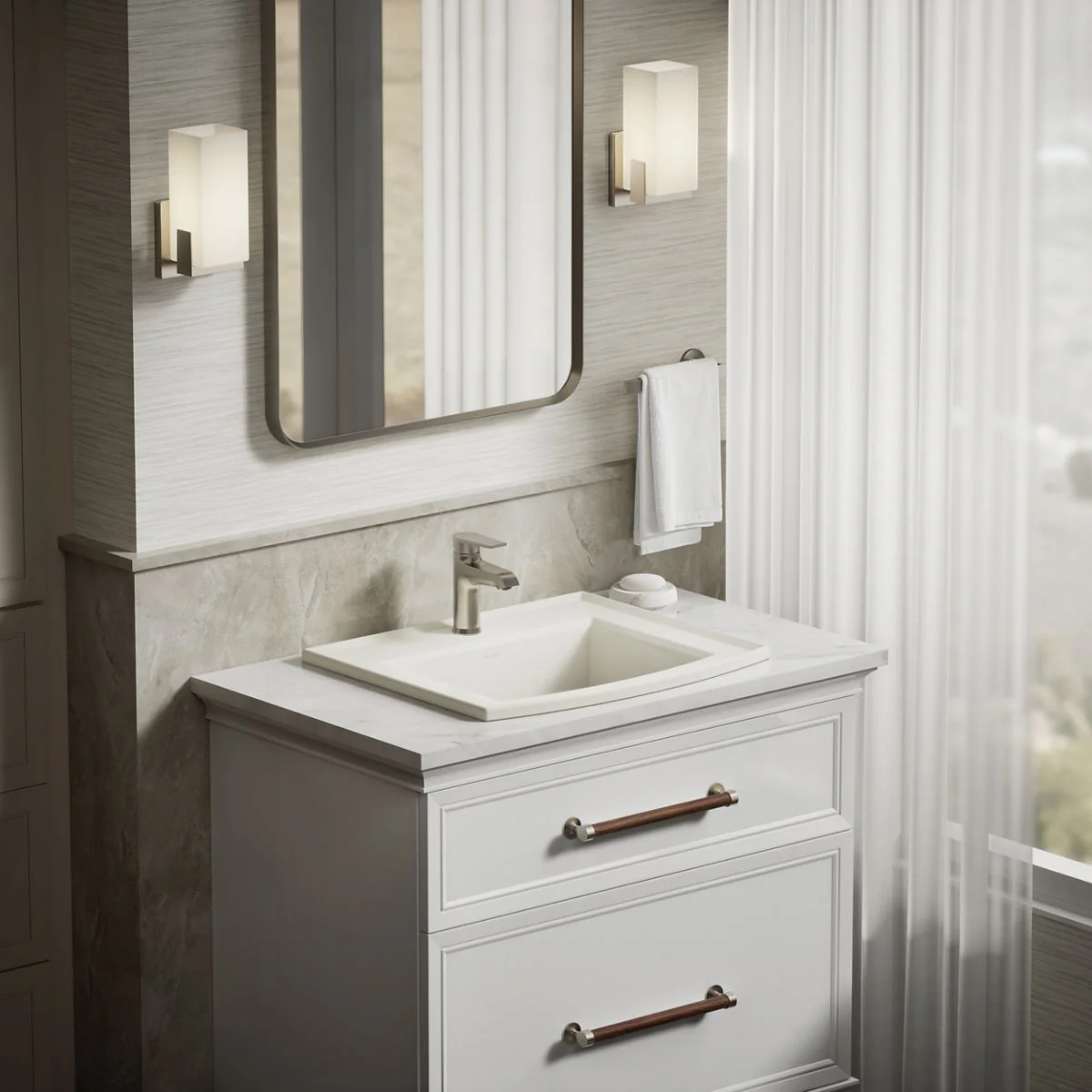 KOHLER K-2356-1 Archer 22-3/4" rectangular drop-in bathroom sink - Image 8