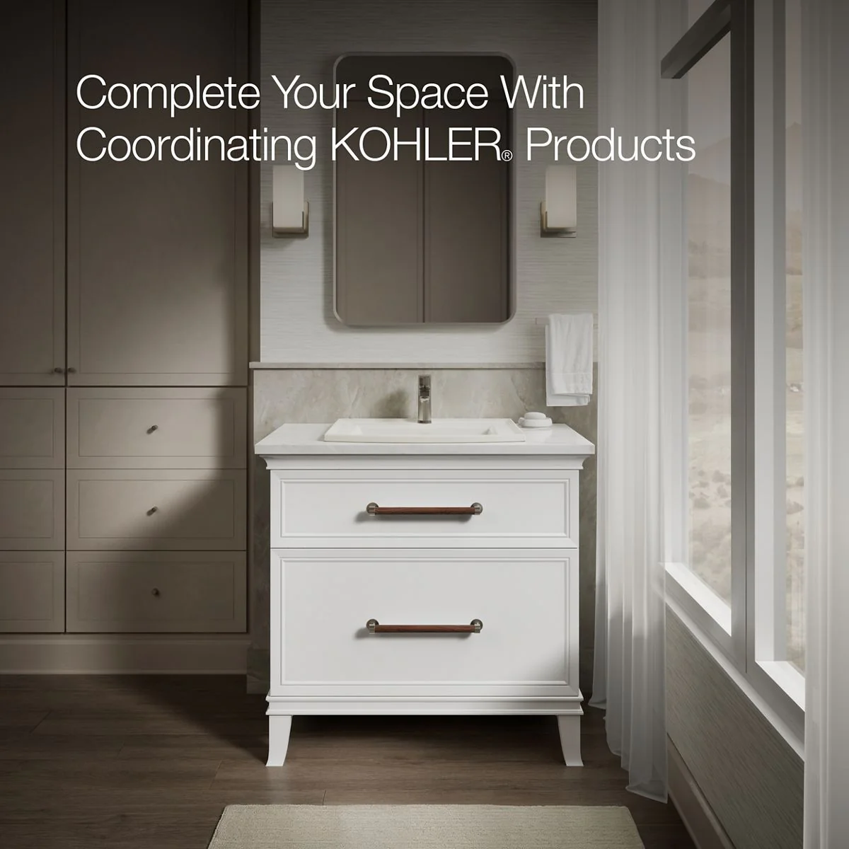 KOHLER K-2356-1 Archer 22-3/4" rectangular drop-in bathroom sink - Image 9