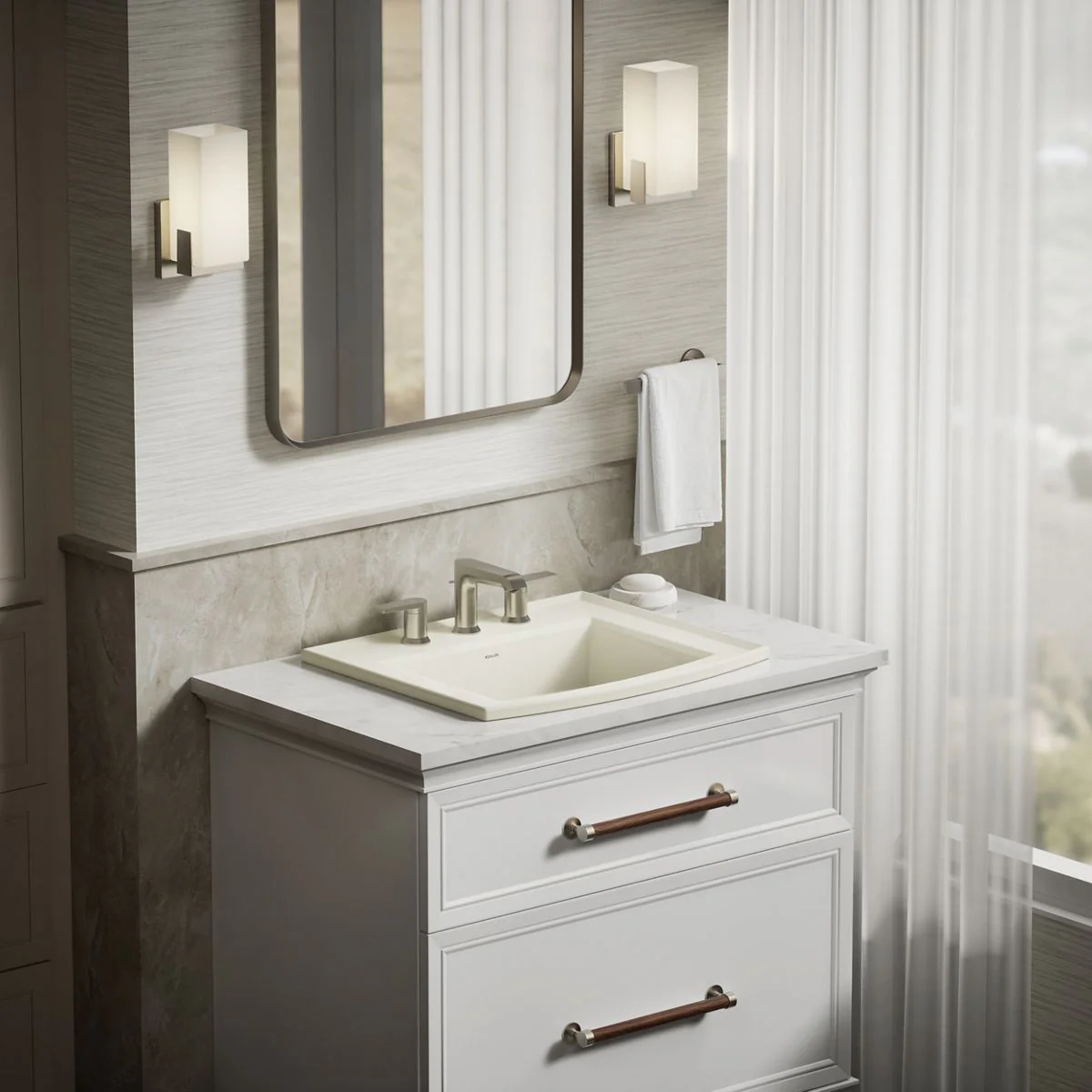 KOHLER K-2356-8 Archer 22-3/4" rectangular drop-in bathroom sink - Image 8