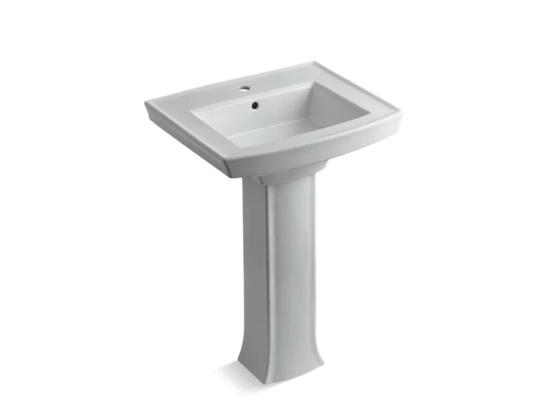 KOHLER K-2359-1 Archer 24" rectangular pedestal bathroom sink - Image 5