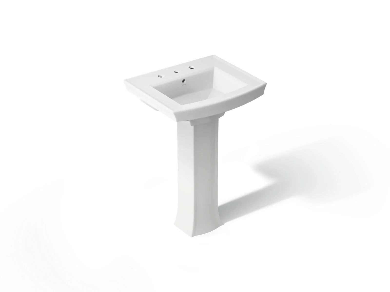 KOHLER K-2359-8 Archer 24" rectangular pedestal bathroom sink - Image 35
