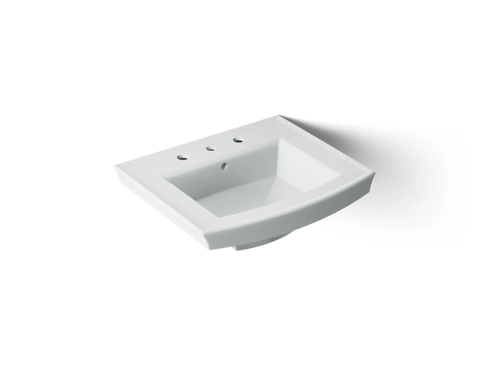 KOHLER K-2358-8 Archer 24" rectangular pedestal bathroom sink - Image 10