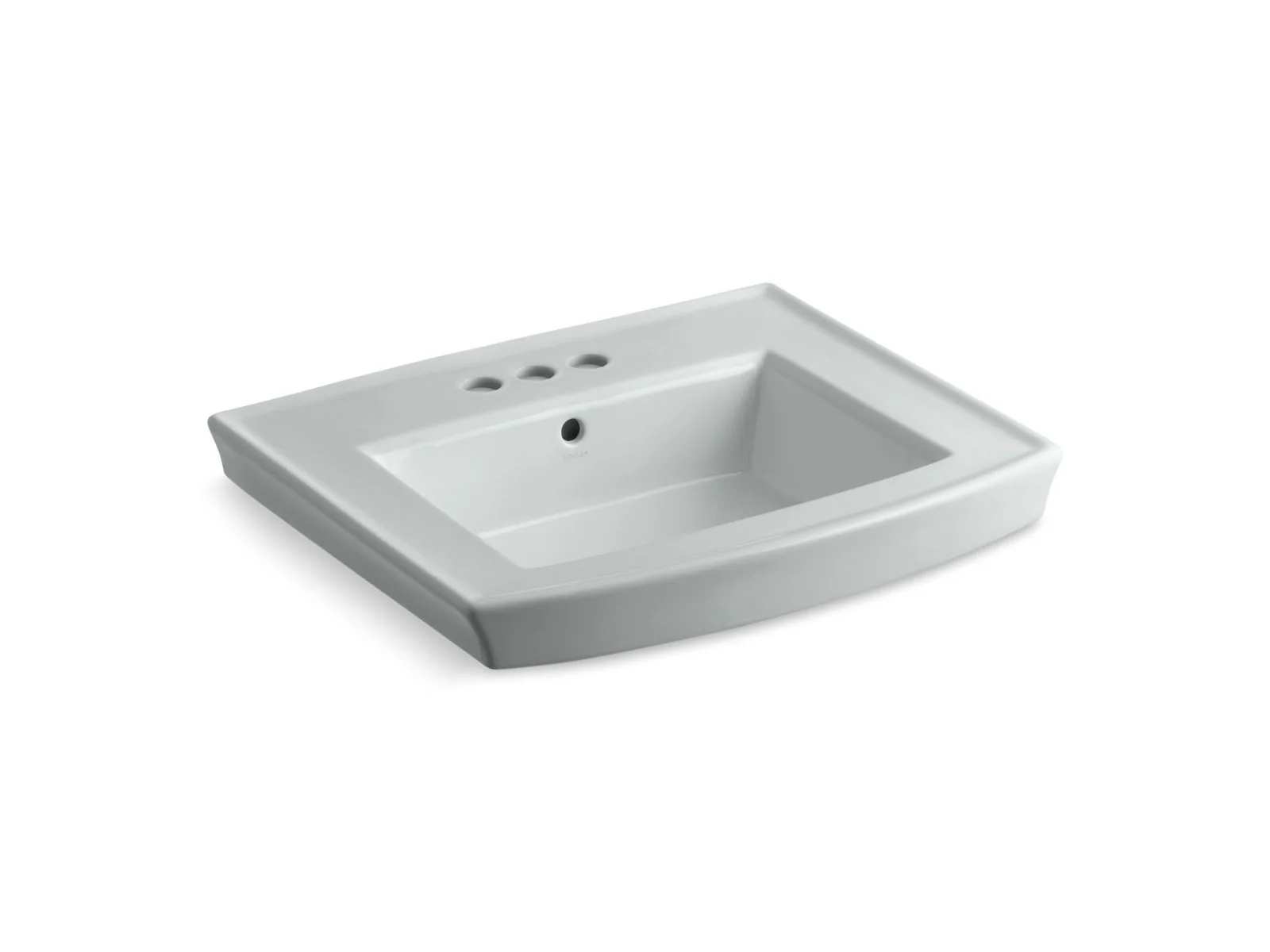 KOHLER K-2358-4 Archer 24" rectangular pedestal bathroom sink - Image 3