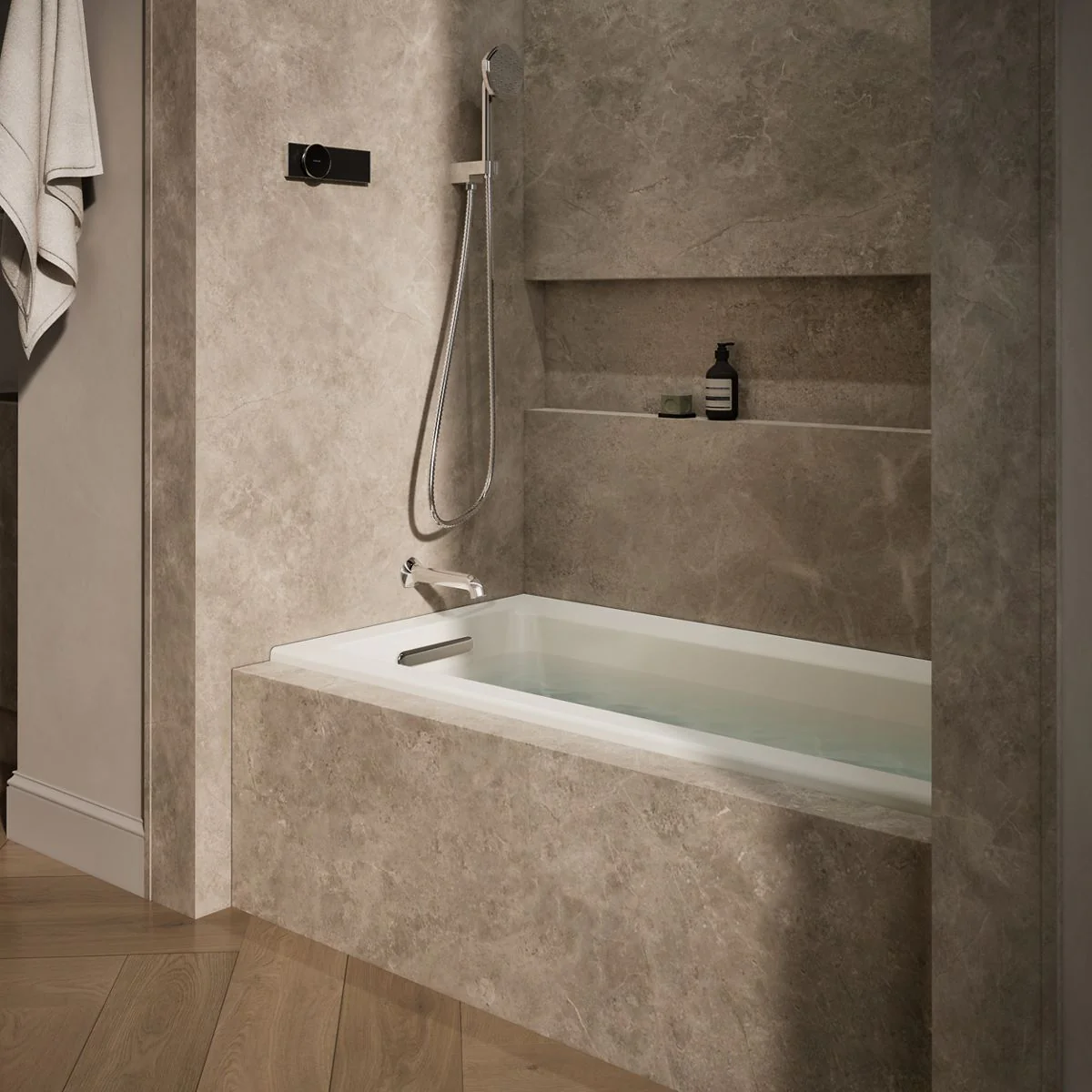 KOHLER K-1947-GHLF Archer 60" x 30" alcove Heated BubbleMassage air bath, left drain - Image 24