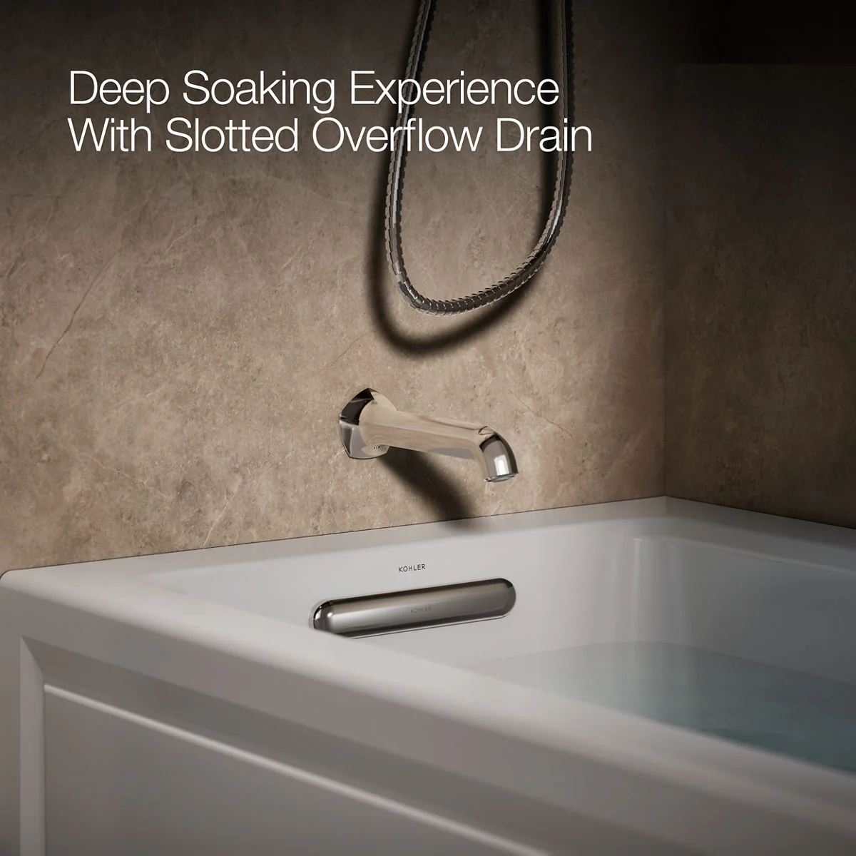 KOHLER K-1947-HLA Archer 60" x 30" alcove heated whirlpool bath, left drain - Image 15