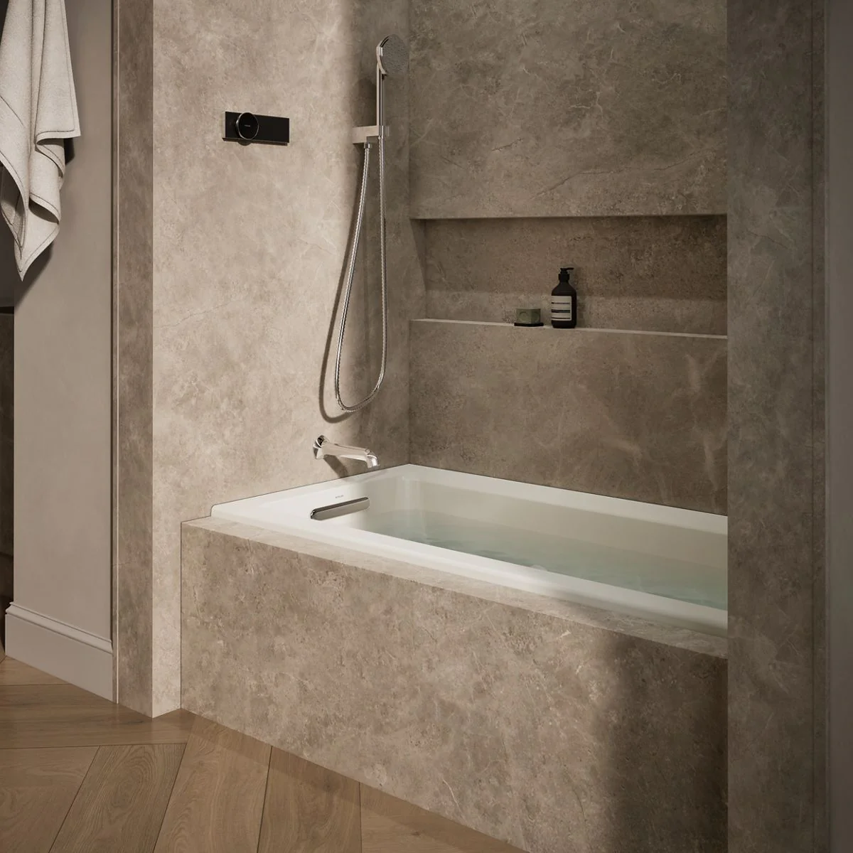 KOHLER K-1947-LH Archer 60" x 30" alcove heated whirlpool bath, left drain - Image 23