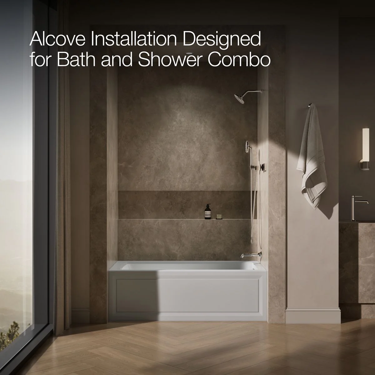 KOHLER K-1947-RA Archer 60" x 30" alcove whirlpool bath, right drain - Image 18