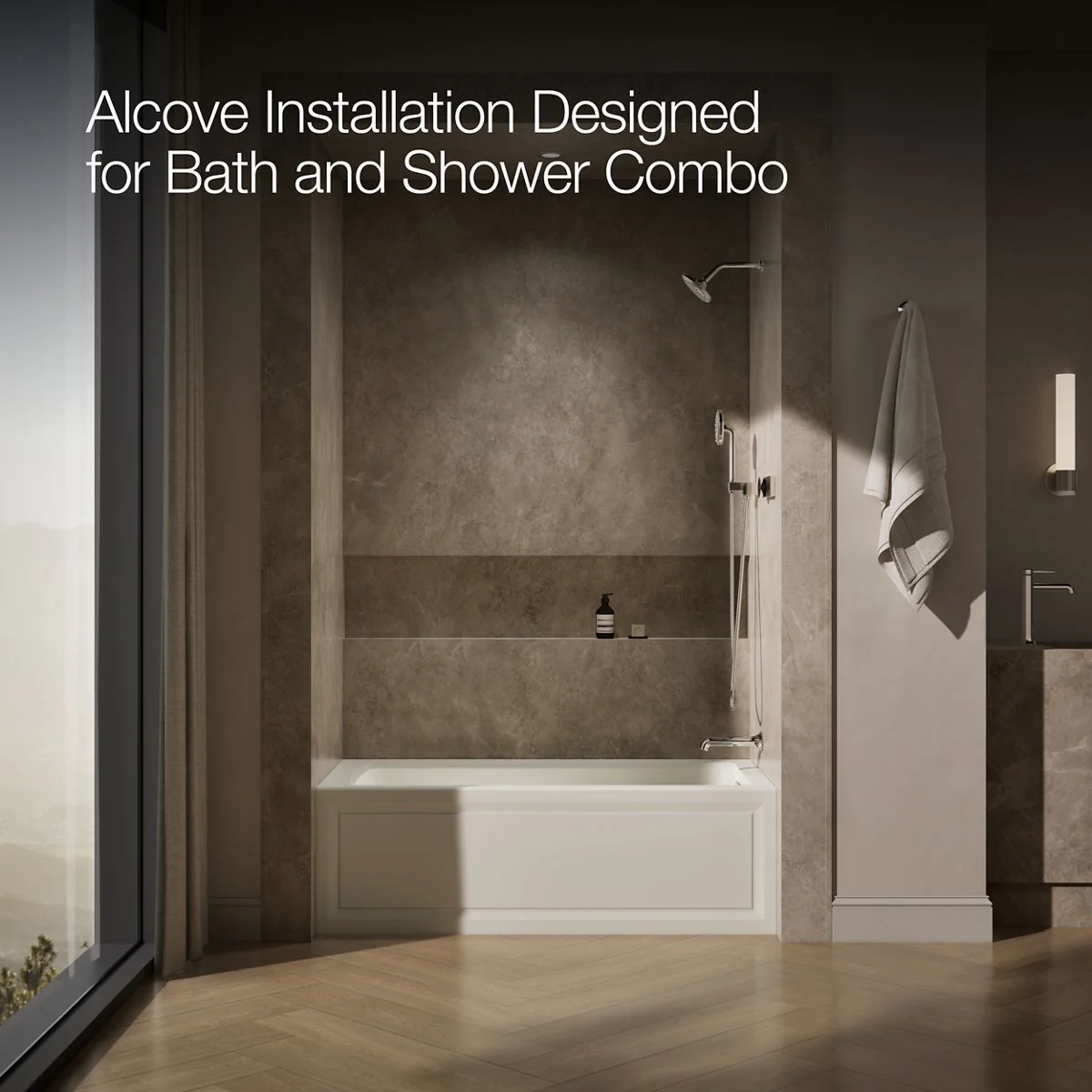 KOHLER K-1947-RA Archer 60" x 30" alcove whirlpool bath, right drain - Image 23