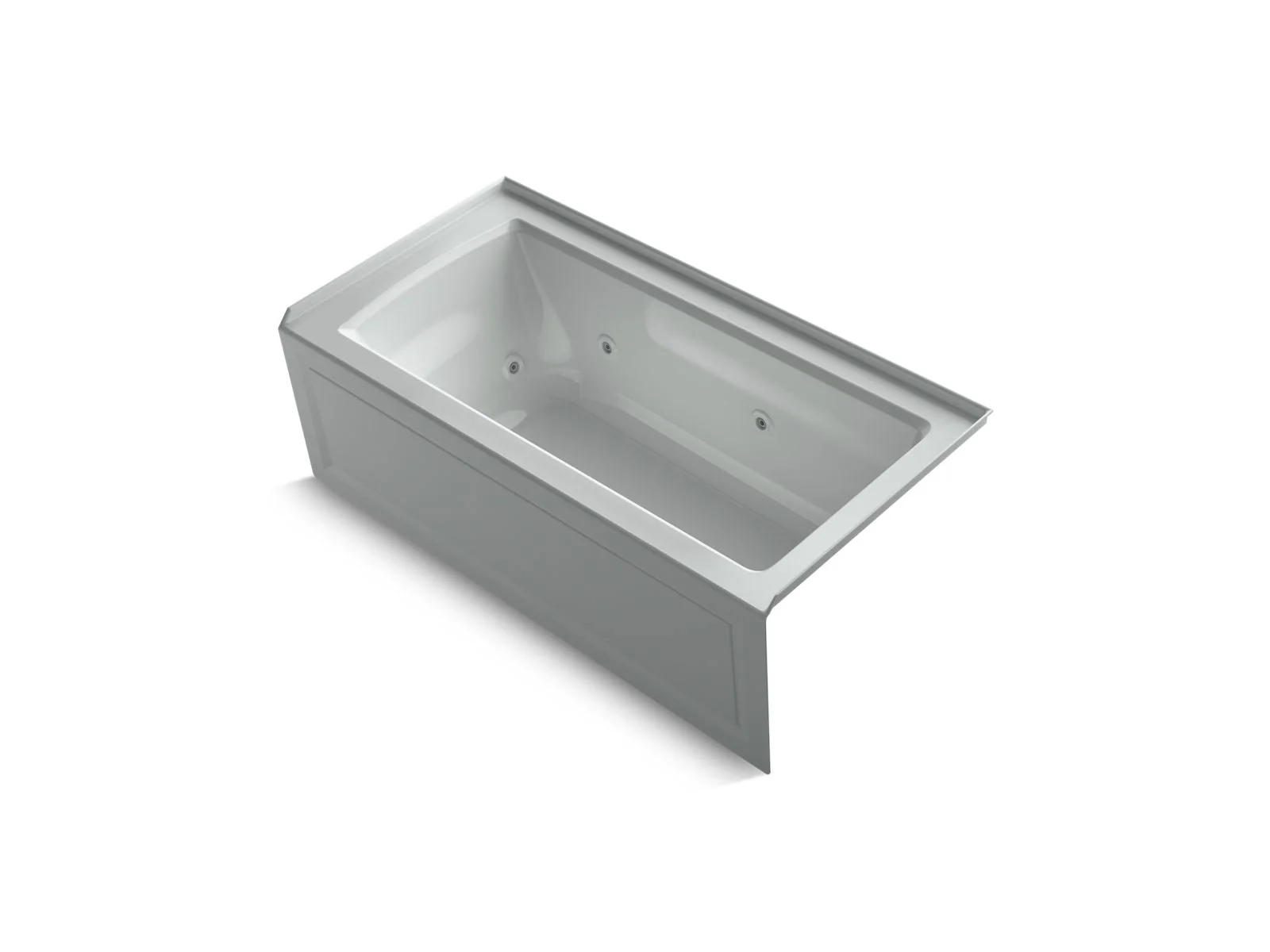 KOHLER K-1947-RA Archer 60" x 30" alcove whirlpool bath, right drain - Image 4