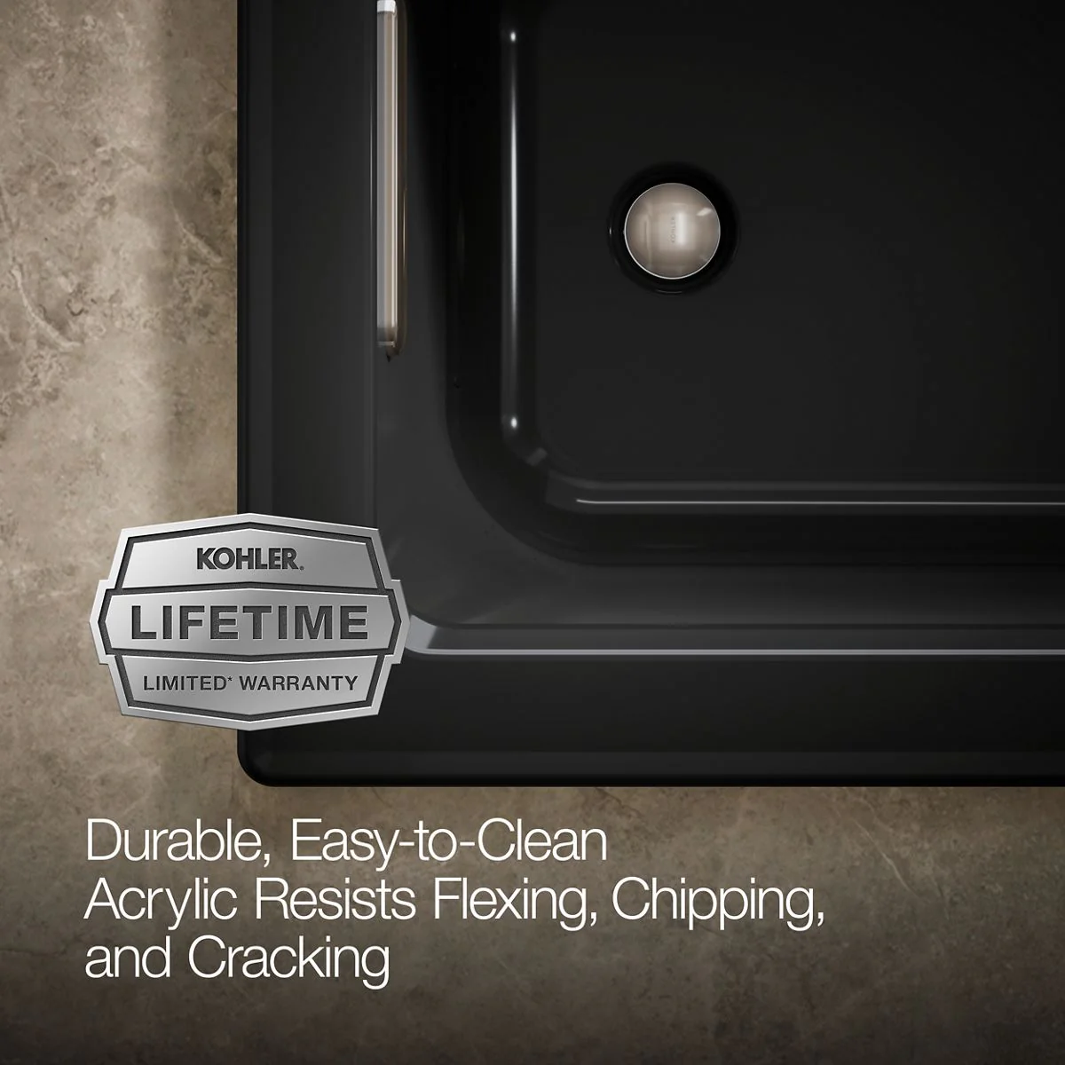 KOHLER K-1947-GH Archer 60" x 30" drop-in Heated BubbleMassage air bath - Image 16