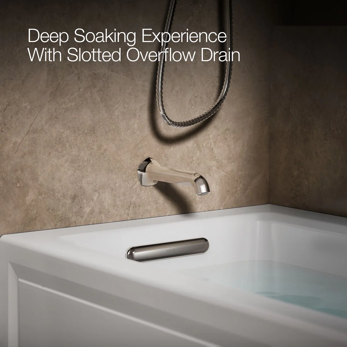KOHLER K-1947-GHLAW Archer 60" x 30" integral apron Heated BubbleMassage air bath with Bask heated surface and left-hand drain - Image 10